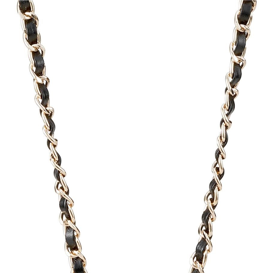 Case-Mate Crossbody Phone Strap (Gold Chain/Black Leather)