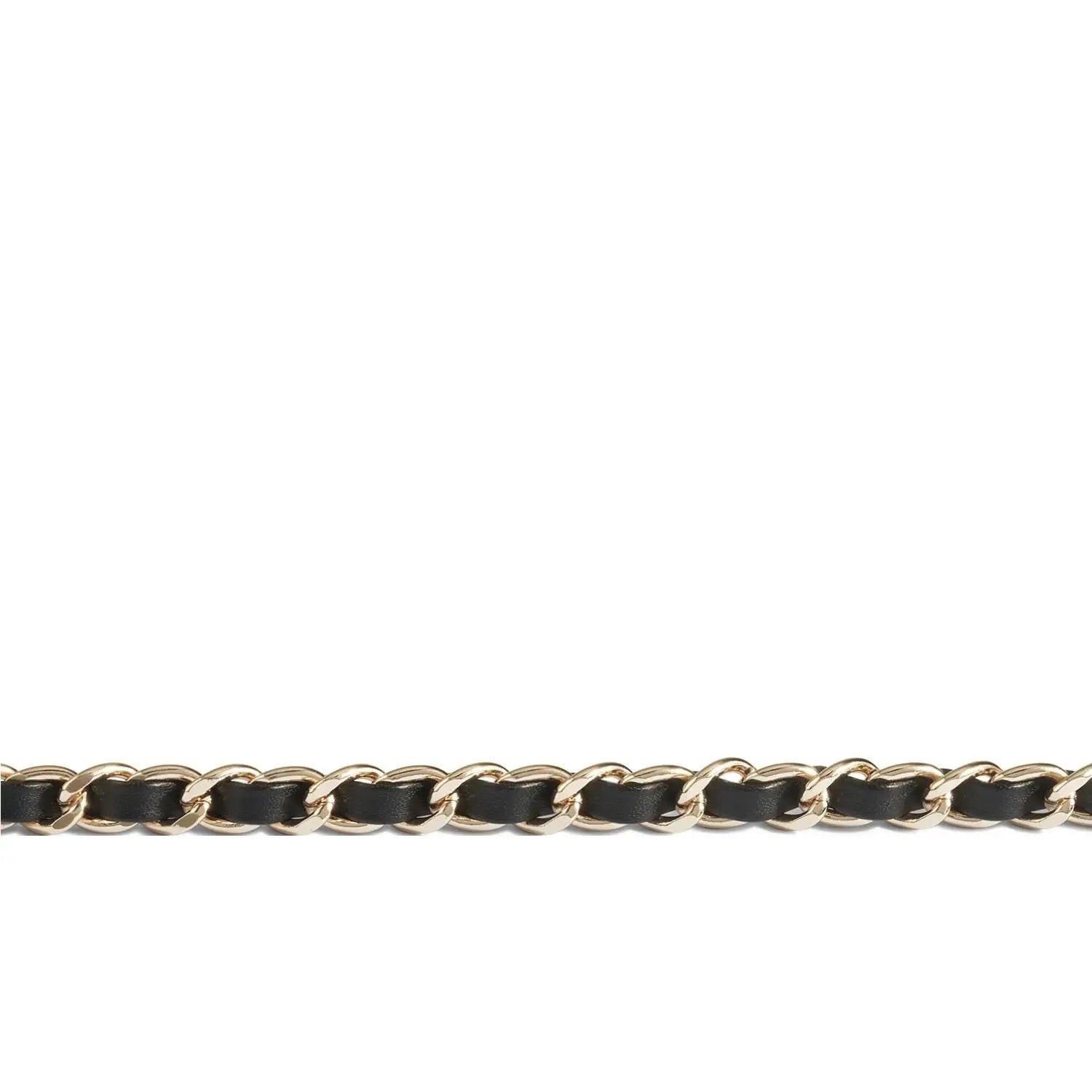 Case-Mate Crossbody Phone Strap (Gold Chain/Black Leather)