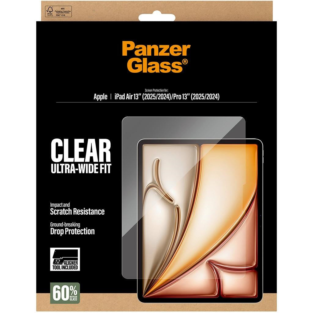 PanzerGlass UW Fit Screen Protector with Fast Fit Tool for iPad Pro 13' M5/M4 & iPad Air 13” M4/M3