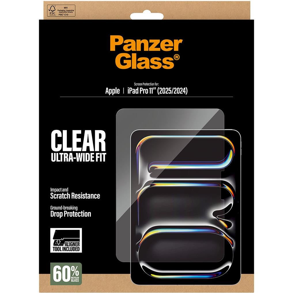 PanzerGlass Ultra-Wide Fit Screen Protector with Fast Fit Tool for iPad Pro 11' M5/M4