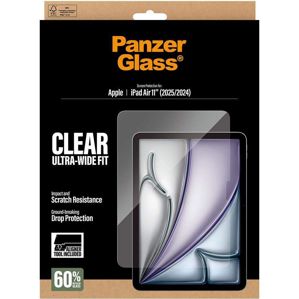PanzerGlass Ultra-Wide Fit Screen Protector with Fast Fit Tool for iPad Air 11' M4/M3/M2