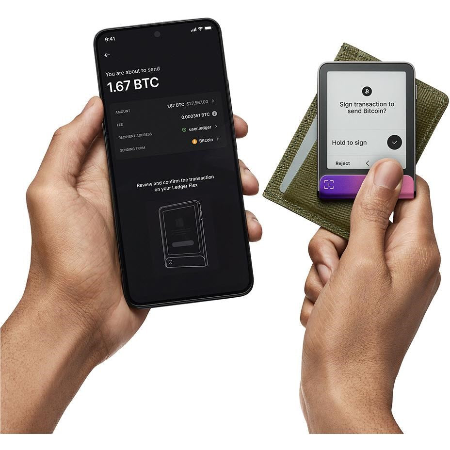 Ledger Flex Crypto Hardware Wallet with Recovery Key (Crimson Magenta)