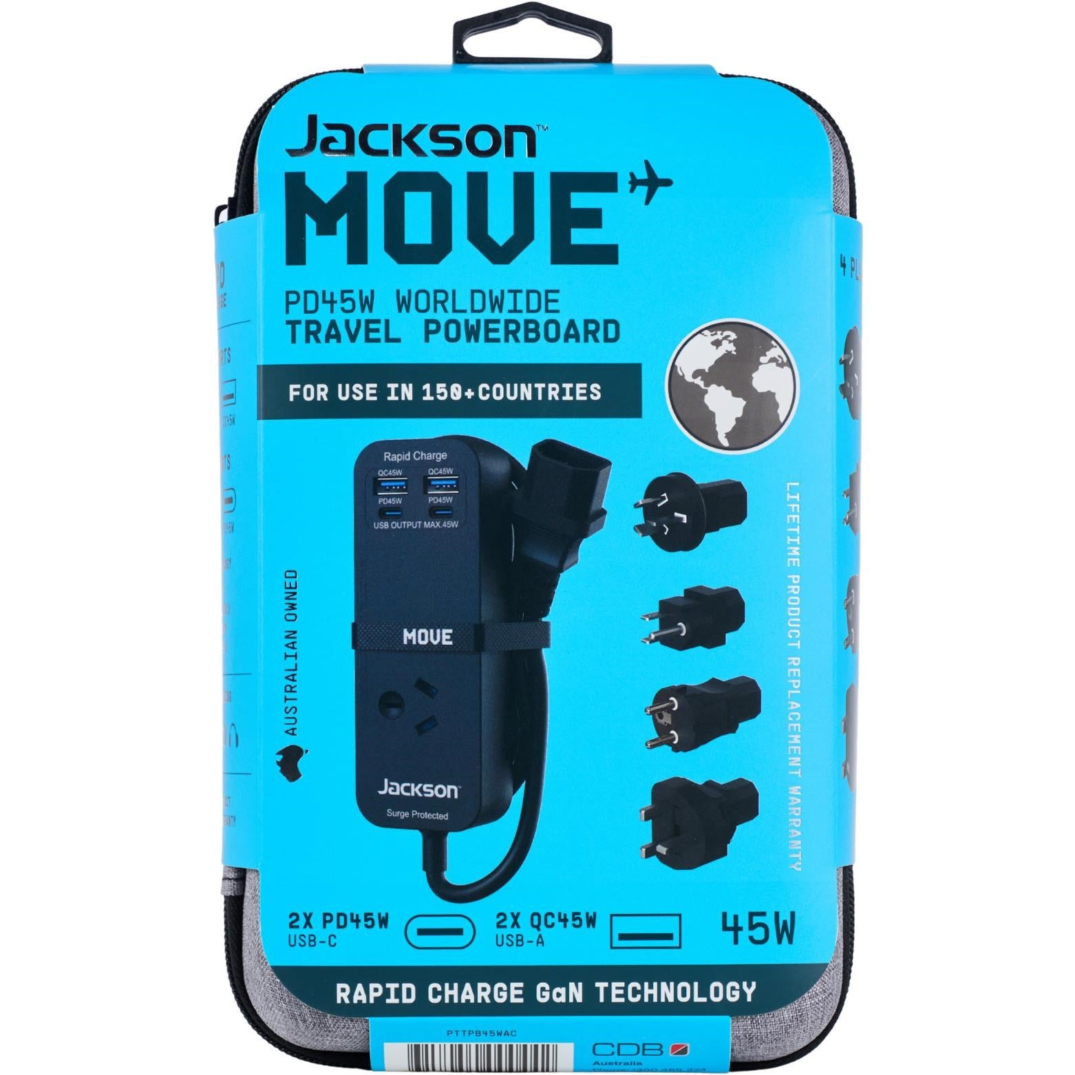 Jackson MOVE 45W Worldwide Powerboard with Carry Case