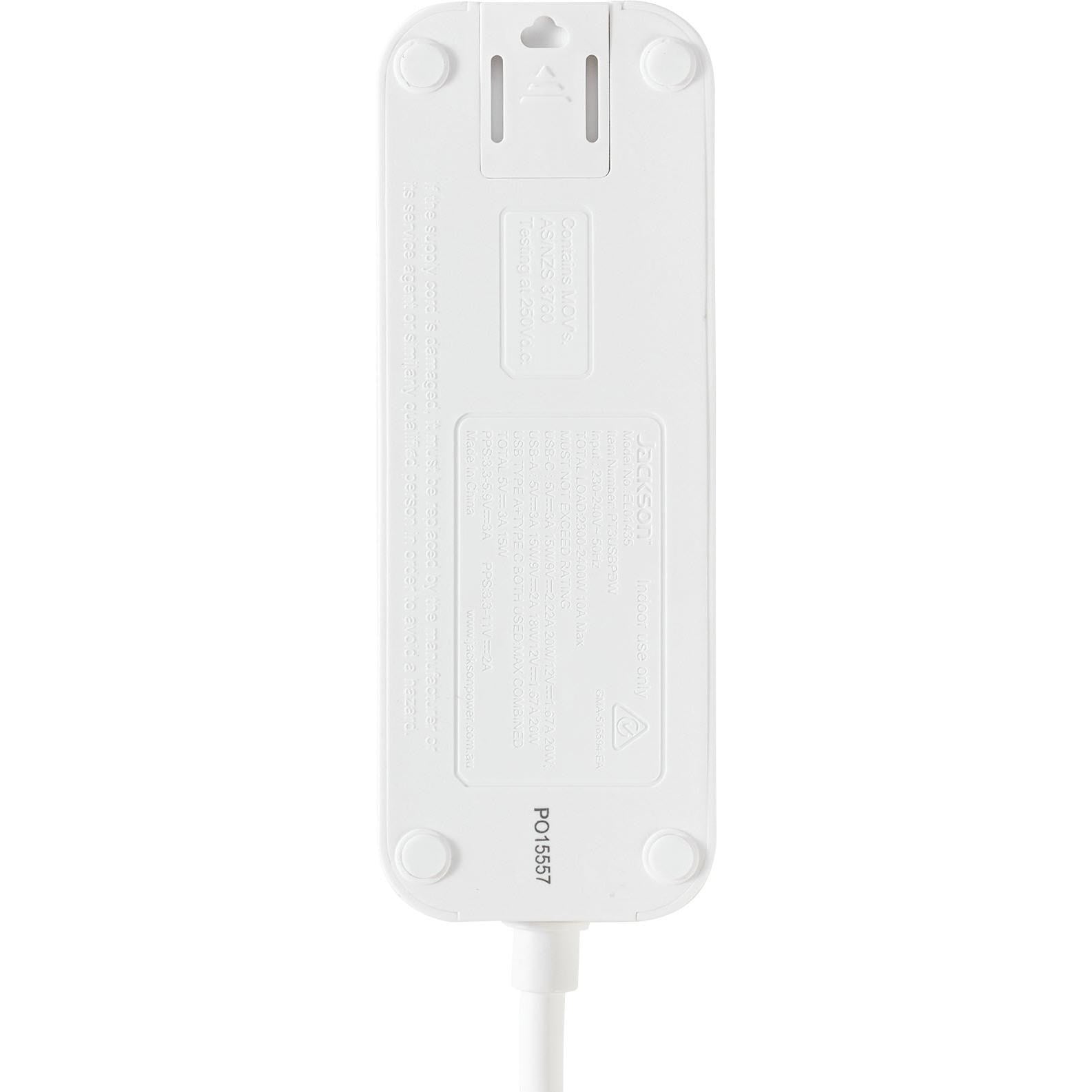 Jackson Rapid Charge PD20W USB-C & USB-A Portable Powerboard (White)