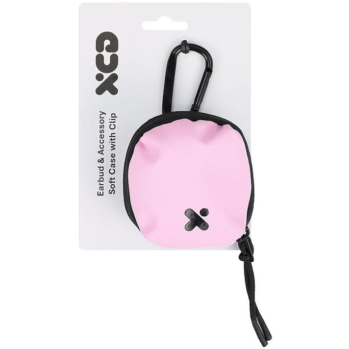 XCD Earbud and Accessory Soft Case with Clip (Pink)