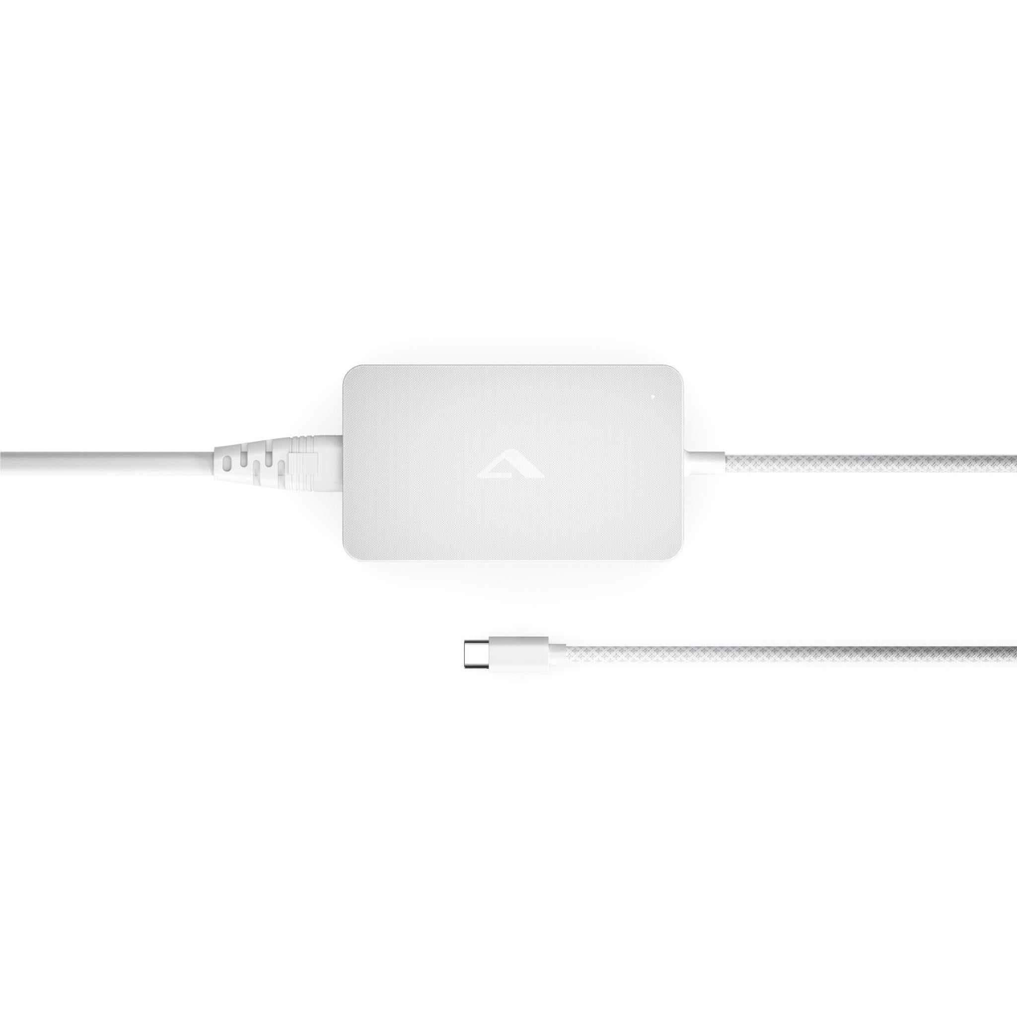 ALOGIC Rapid Power 65W Inline GaN Charger with Fixed USB-C Cable (White)