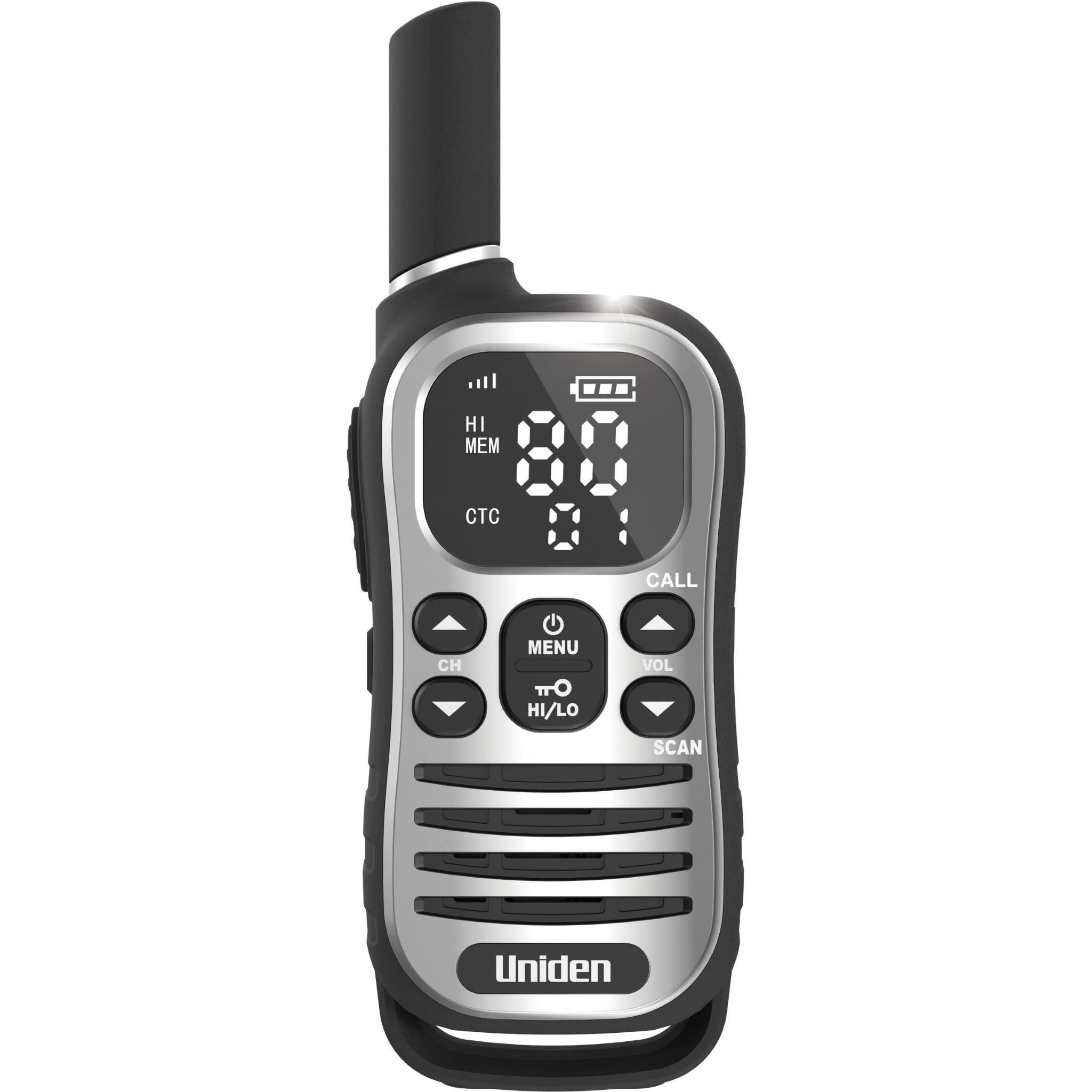 Uniden UH610 Max 1W UHF Handheld Radio with Voice Scramble (Grey)