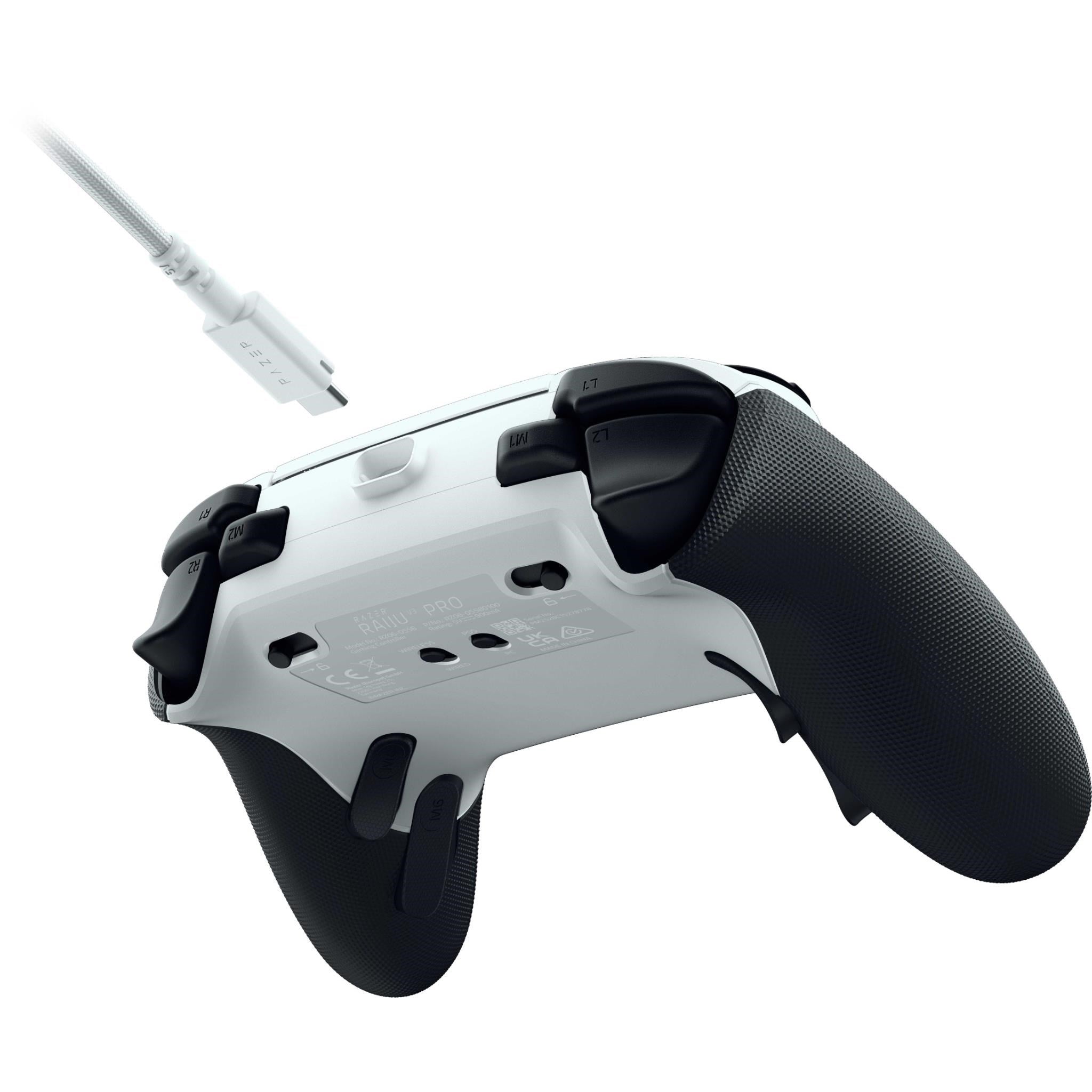 Razer Raiju V3 Pro Wireless Gaming Controller for PlayStation 5 & PC (White)