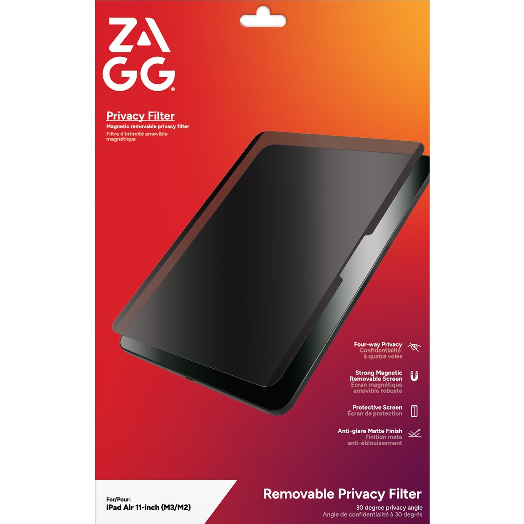ZAGG Removable 4-Way Privacy Filter for Apple iPad Air 11' (M4/M3/M2)
