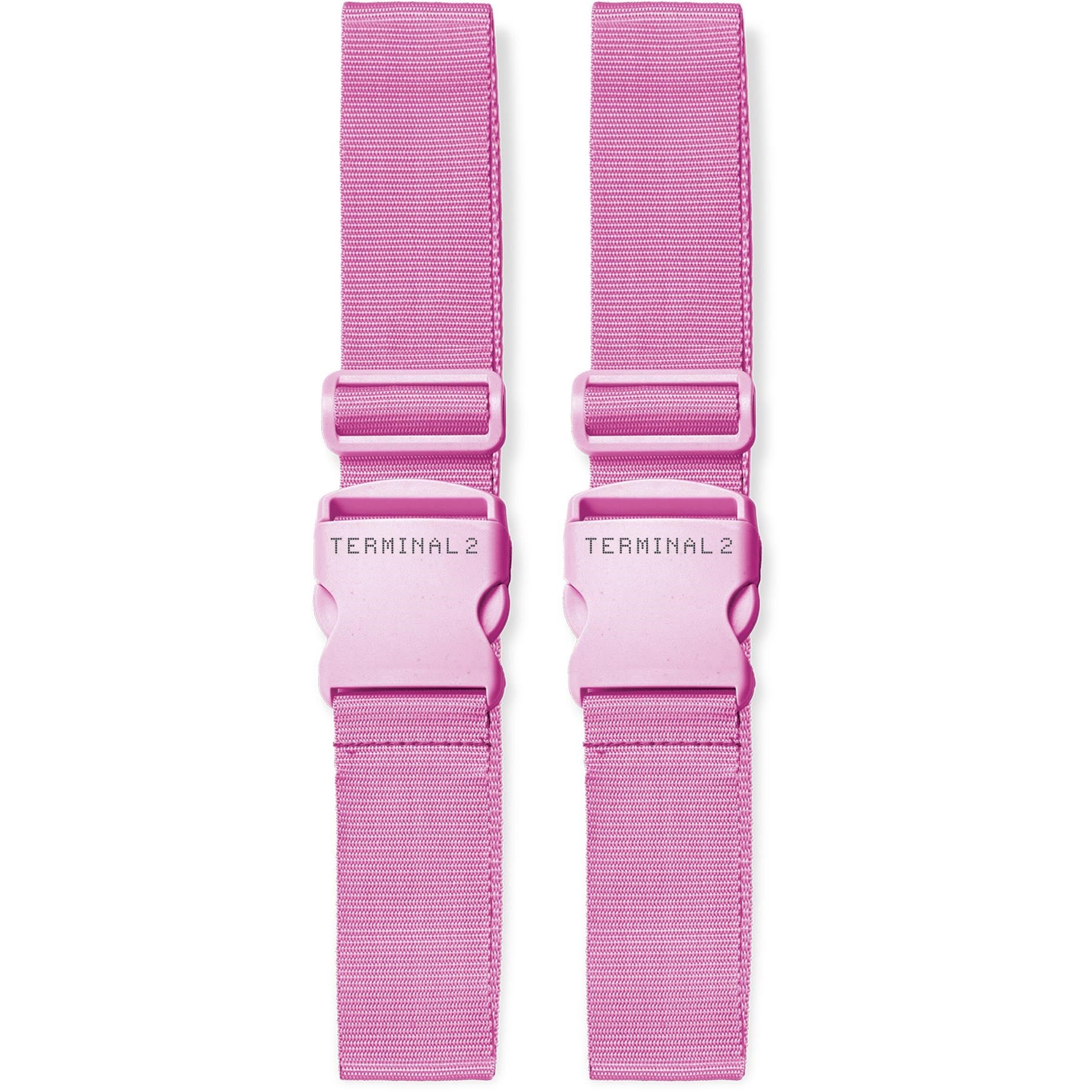 Terminal 2 Luggage Straps 2 Piece (Pink)