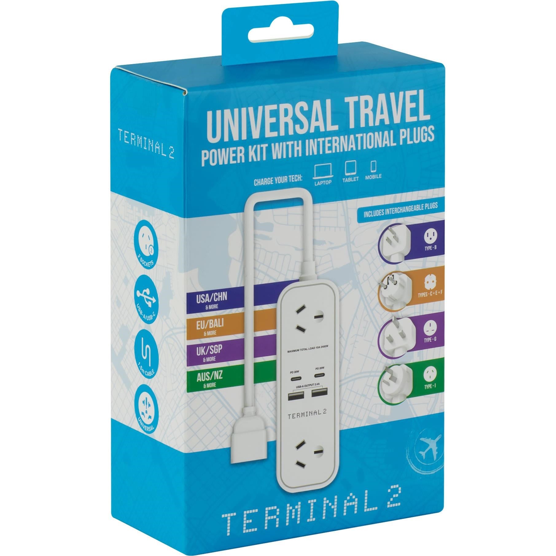 Terminal 2 Universal Portable Power Kit 4 USB PD 20W 1.5m