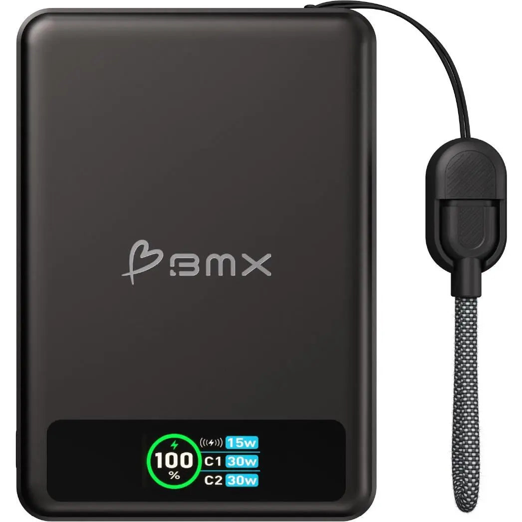 BMX SolidSafe 10K Semi-Solid-State Magnetic Power Bank (Black)