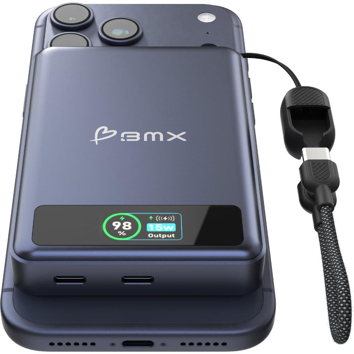 BMX SolidSafe 10K Semi-Solid-State Magnetic Power Bank (Blue)