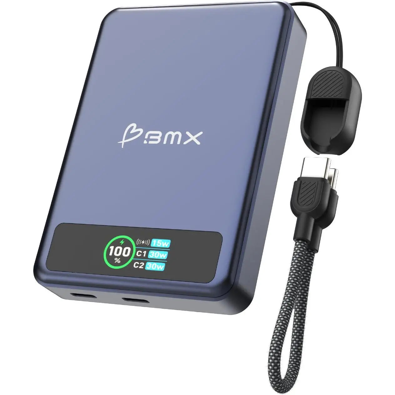 BMX SolidSafe 10K Semi-Solid-State Magnetic Power Bank (Blue)