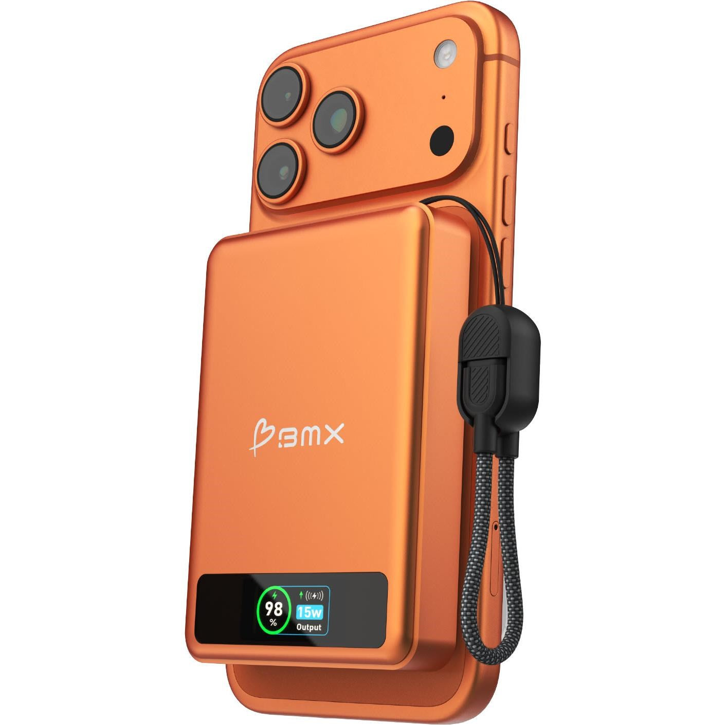BMX SolidSafe 10K Semi-Solid-State Magnetic Power Bank (Orange)