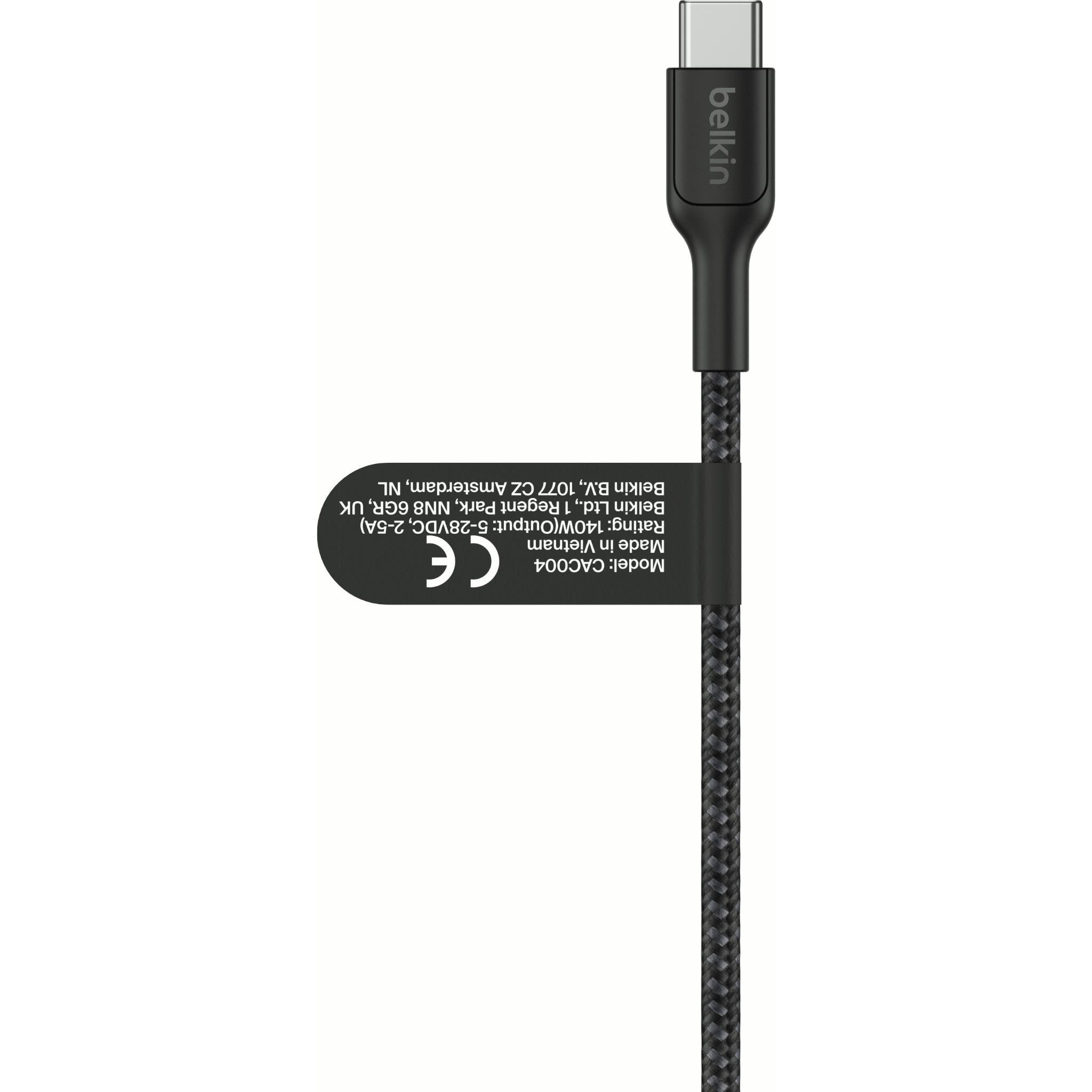 Belkin BoostCharge Pro 140W Dual USB-C to C Cable 1.5m (Black)