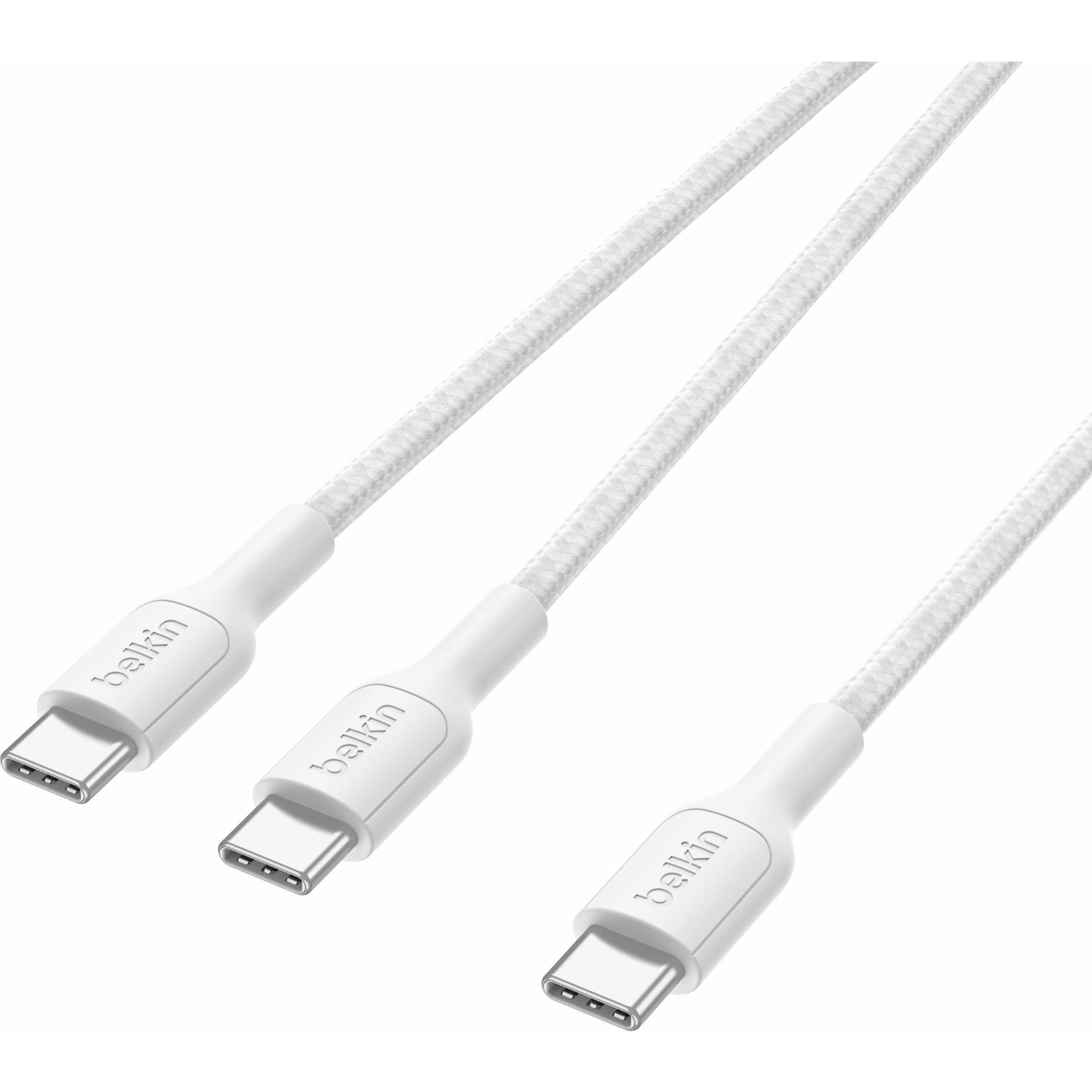 Belkin BoostCharge Pro 140W Dual USB-C to C Cable 1.5m (White)