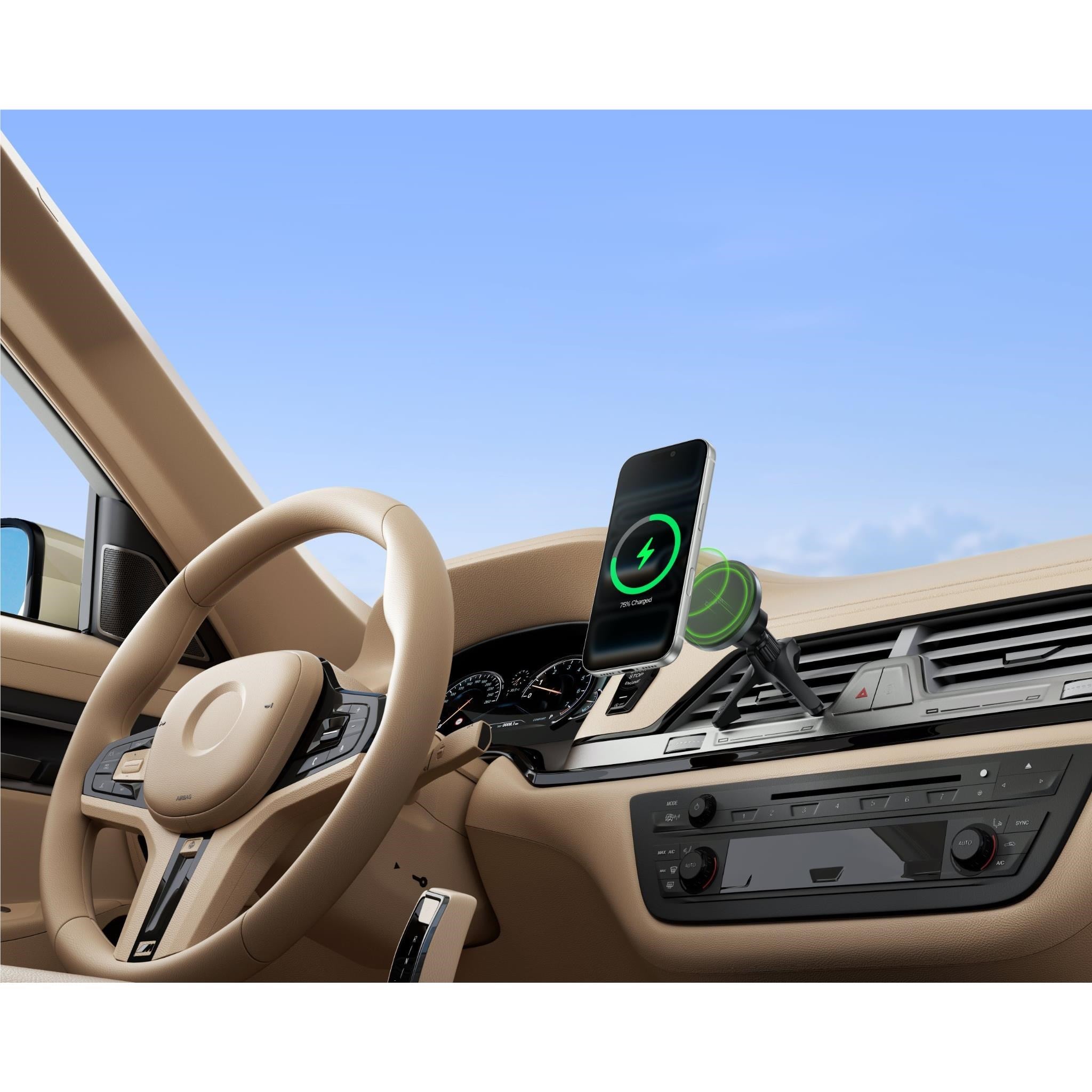 Belkin Qi2 15W Wireless In-Car Vent Mount Charger