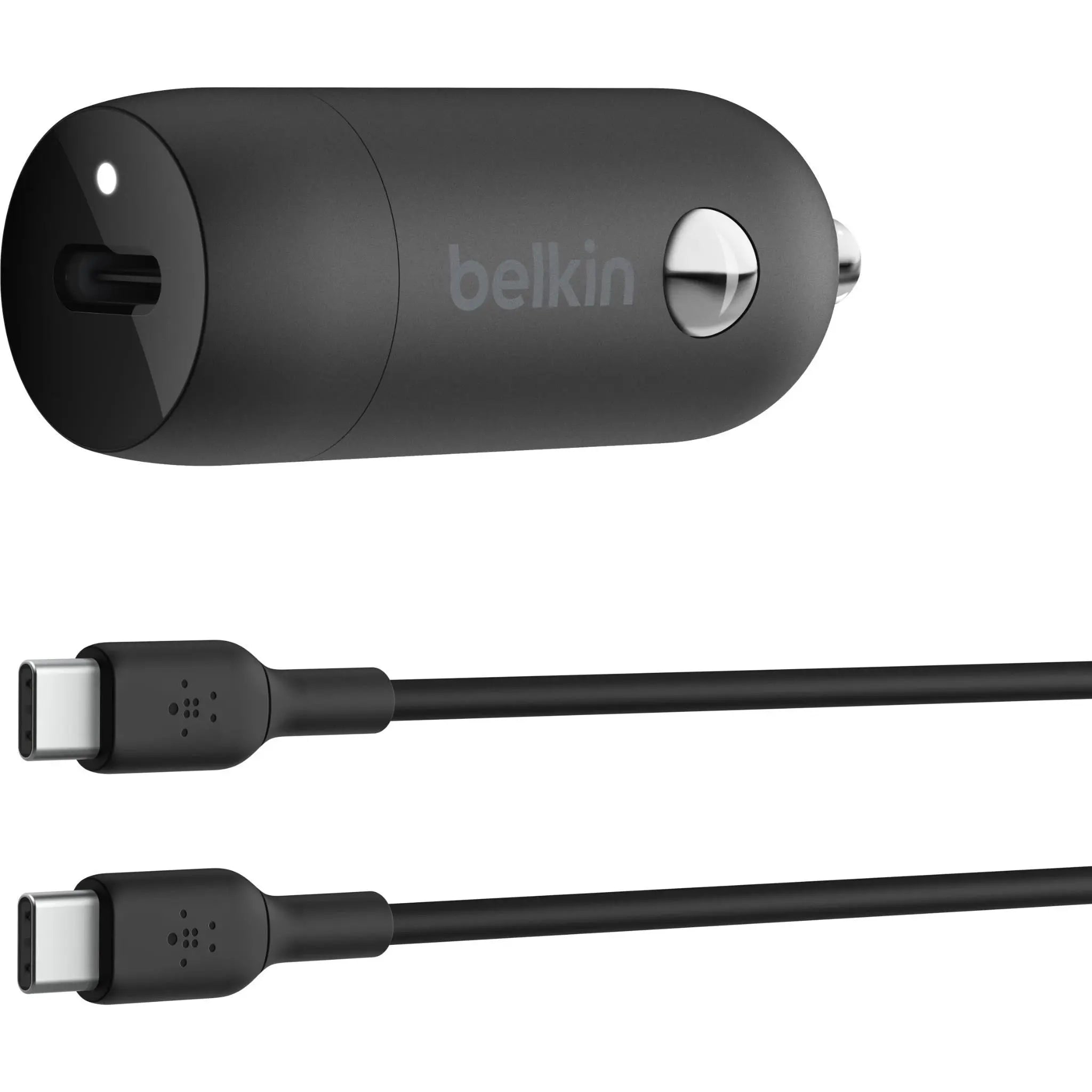 Belkin Boostcharge 30W USB-C PD Car Charger with USB-C to USB-C Cable