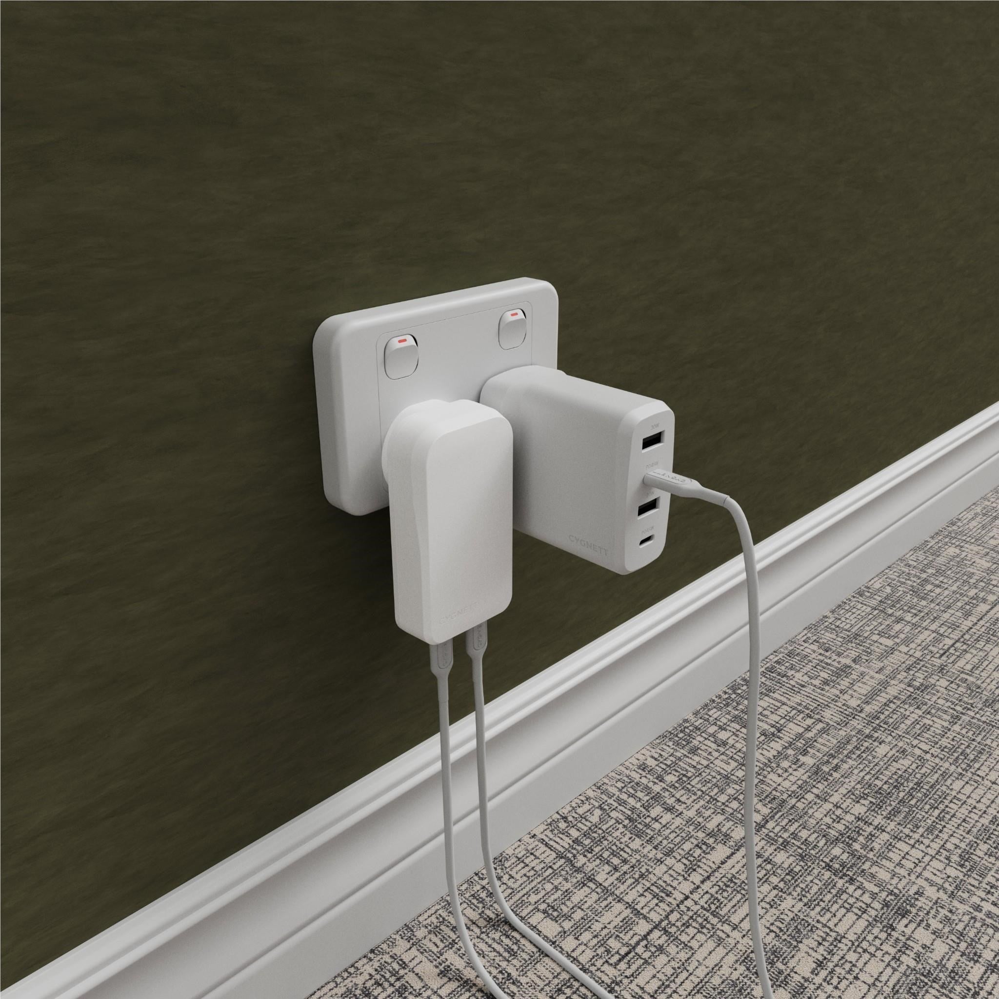Cygnett ChargePlus Dual USB-C Slim Wall Charger 45W