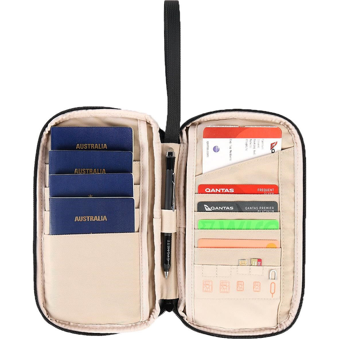 Cygnett Voyager Family Passport Wallet (Charcoal)