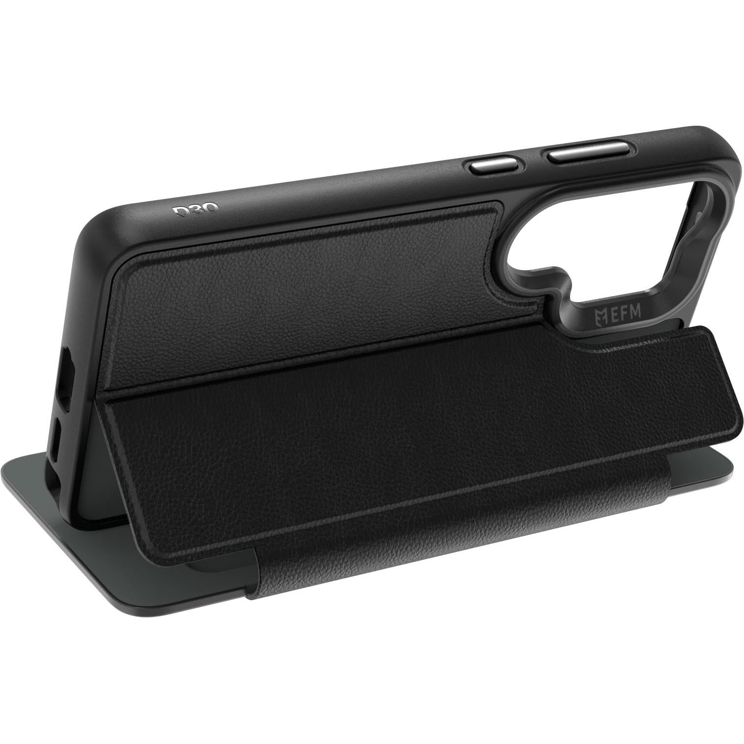 EFM Monaco Wallet Case with D3O Zero for Galaxy S26 Ultra (Black)