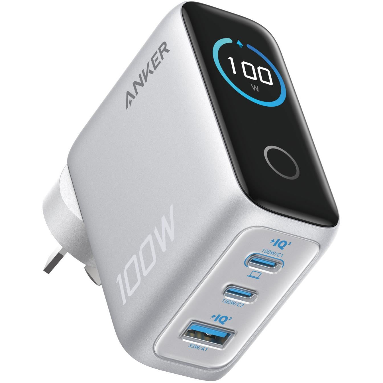 Anker 100W GaN Wall Charger (Silver)