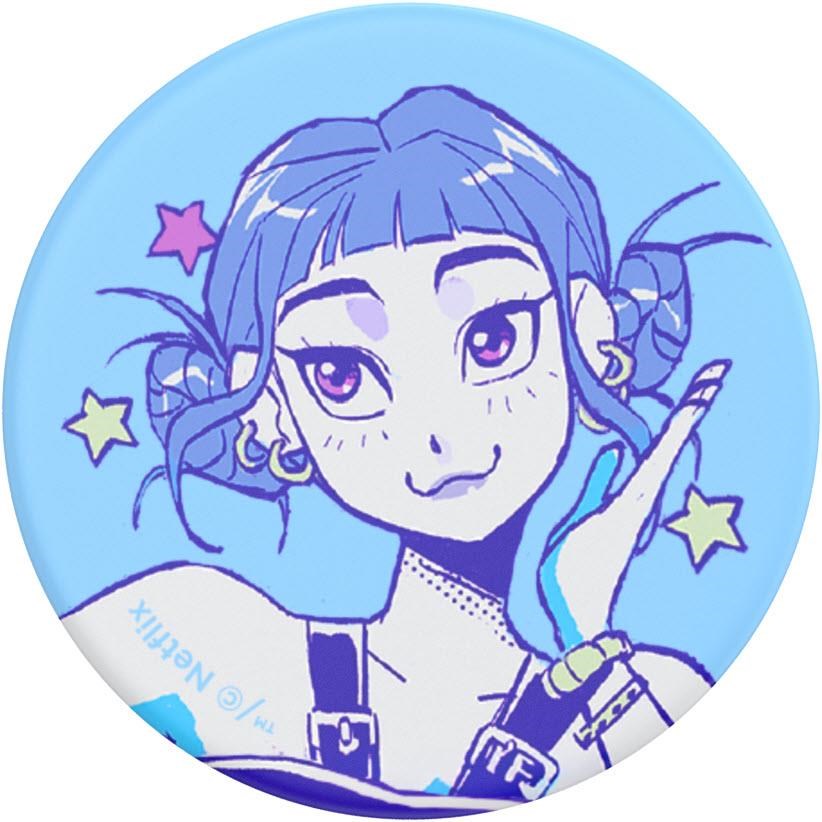 KPop Demon Hunters x PopSockets PopTop Adhesive and Chain Lite (Huntrix Rumi)
