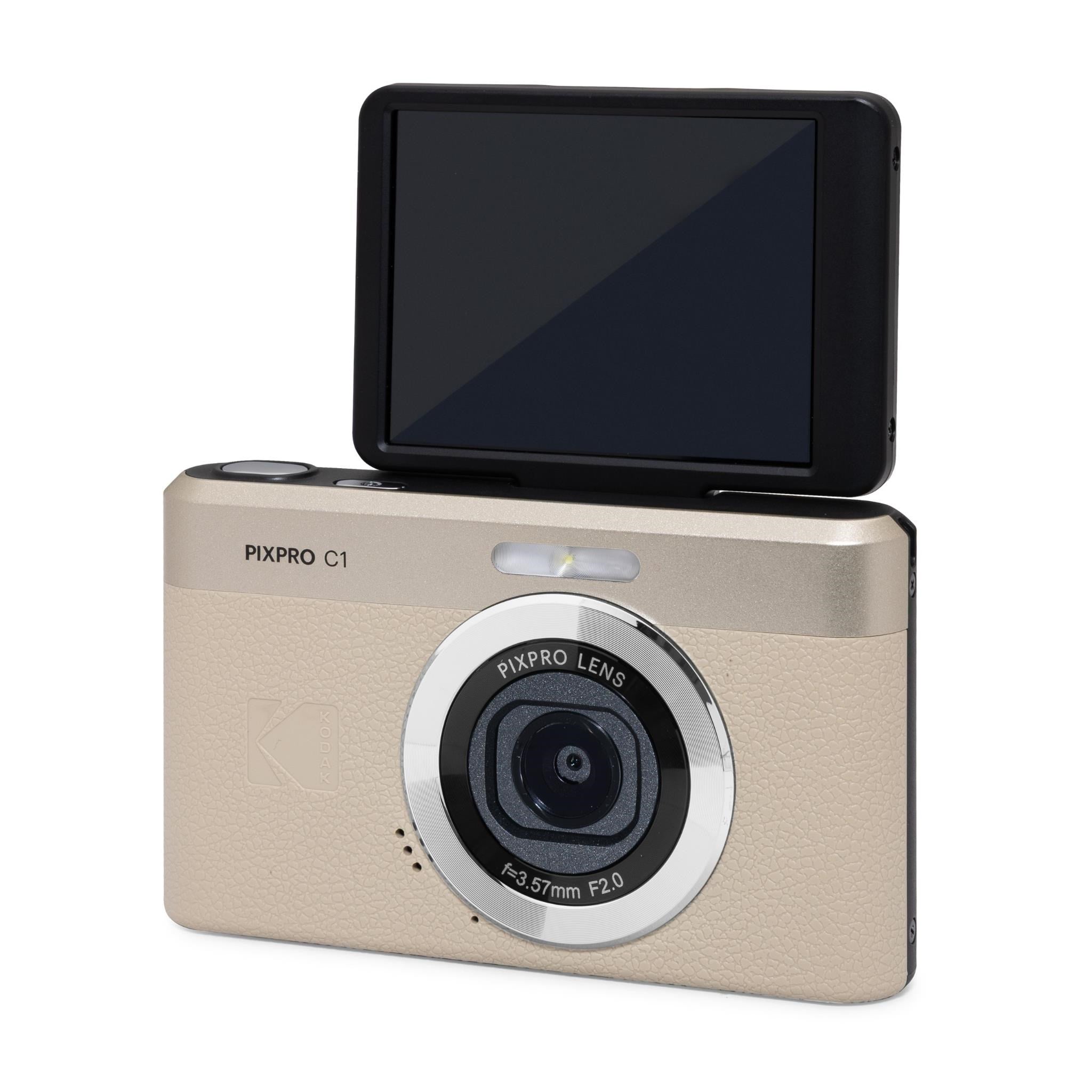 Kodak Pixpro C1 Digital Camera with MicroSD Card Bundle (Tan)