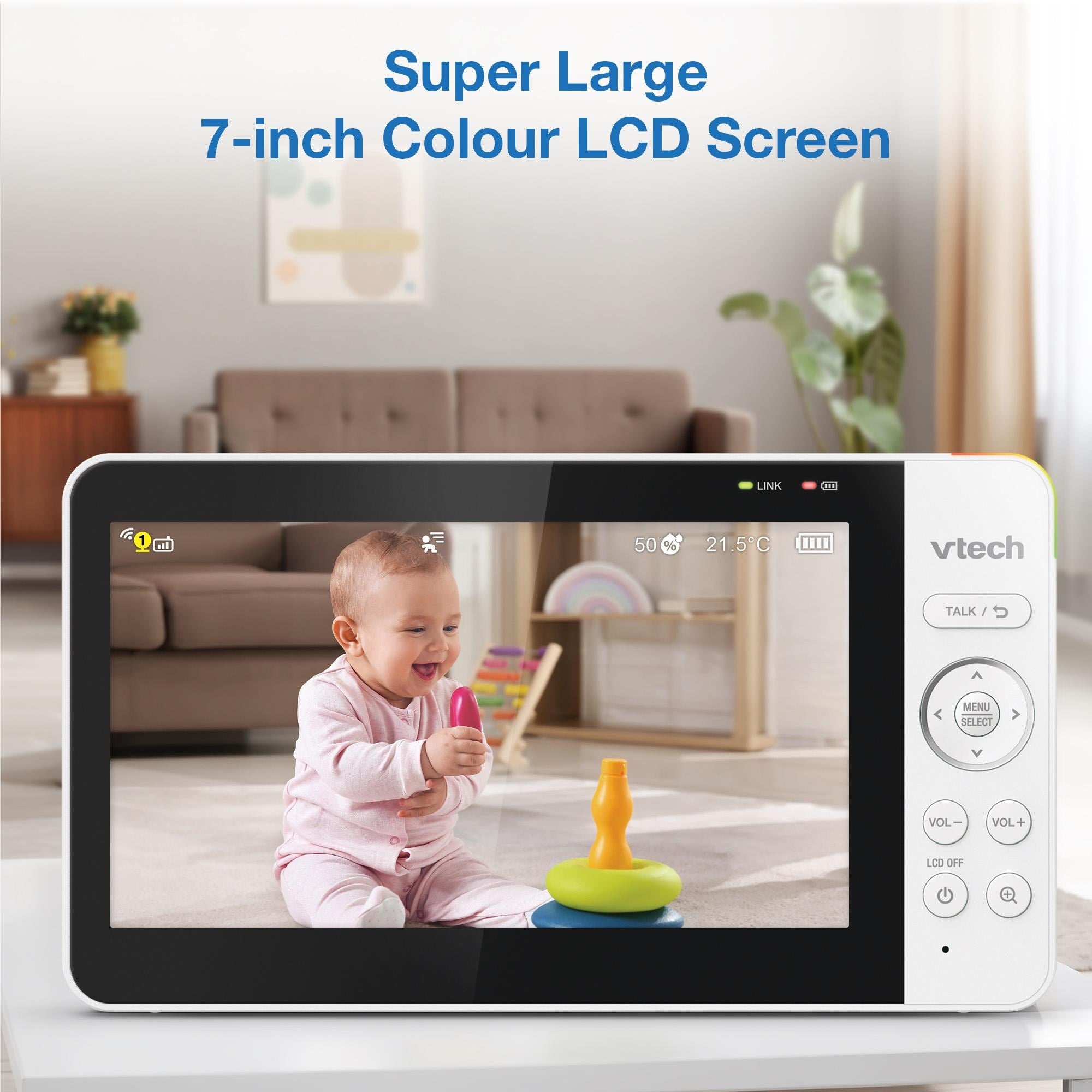 VTech RM7667HQ 7” Smart Pan & Tilt Video Monitor with Remote Access