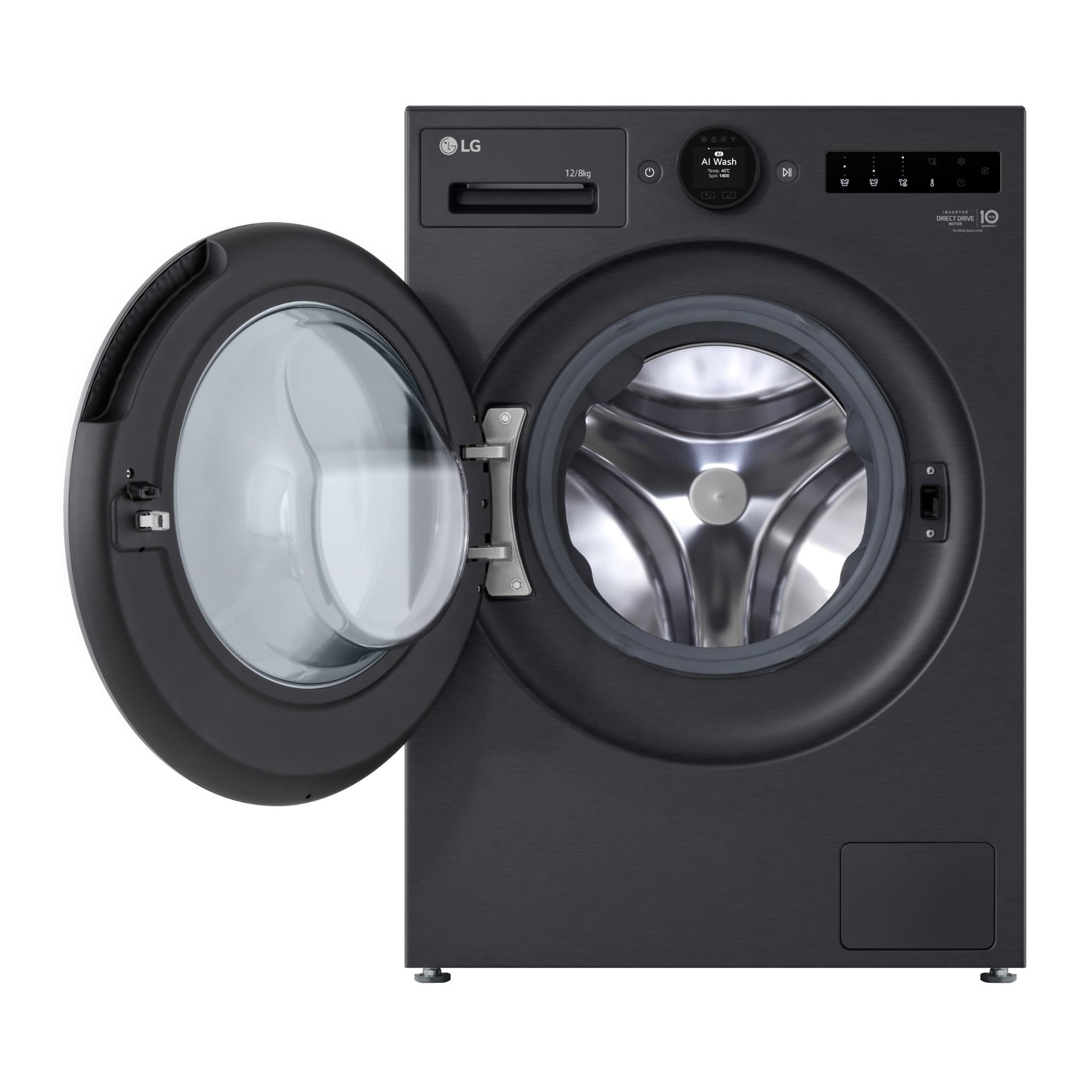 LG WXC101412MB 12kg/8kg 10 Series AI Front Load Washer Dryer Combo (Matte Black)