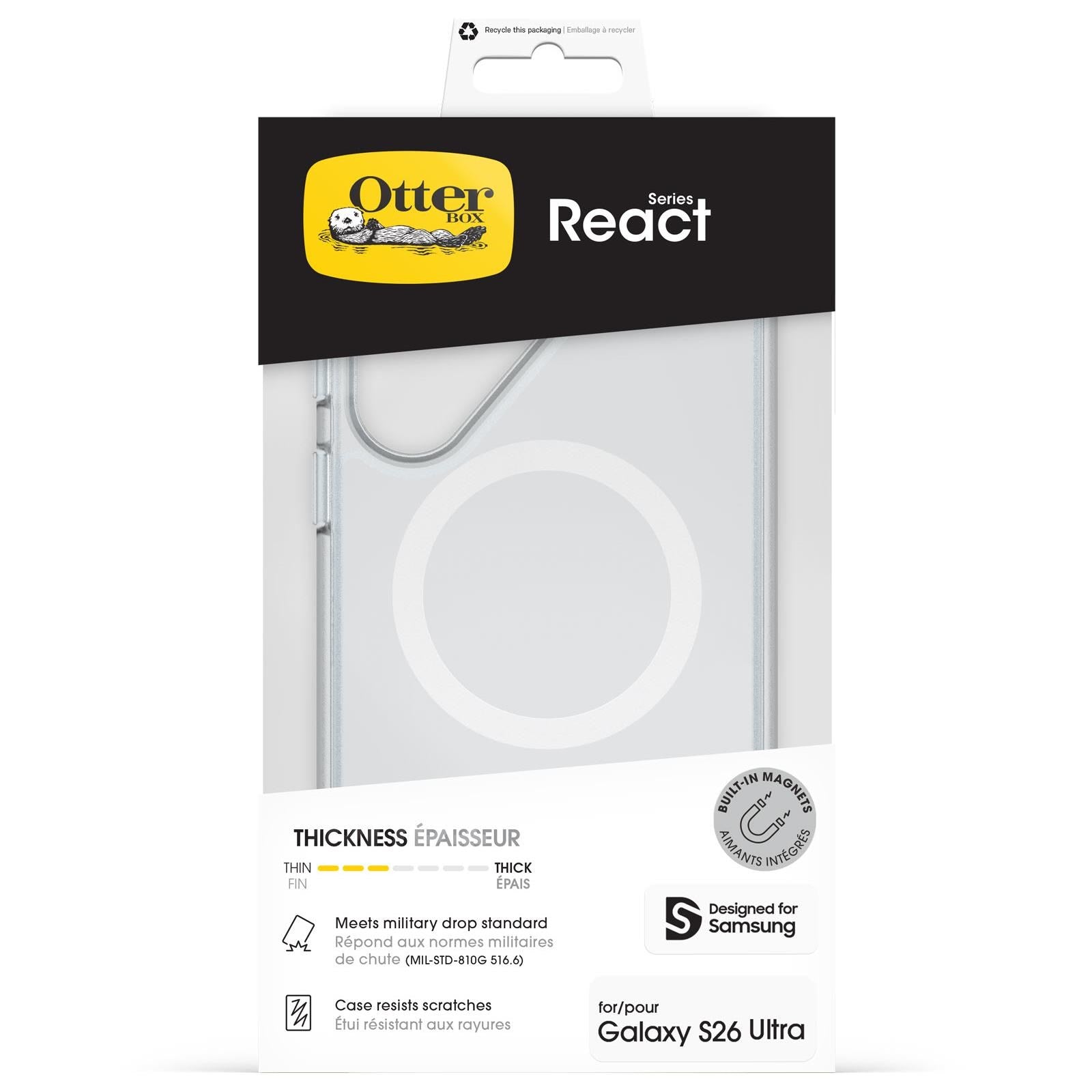 OtterBox React Magnet Case for Galaxy S26 Ultra (Clear)