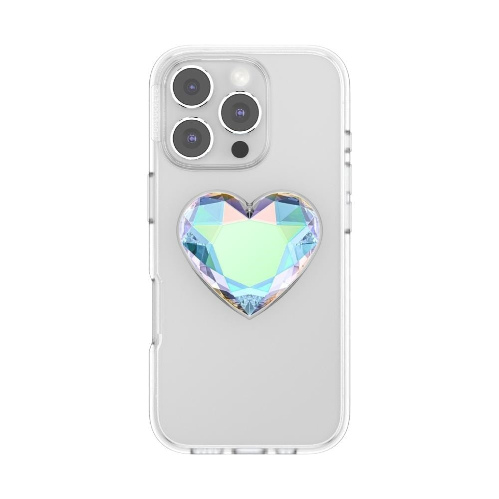 PopSockets PopTop Phone Grip/Holder (Iridescent Crystal Heart)