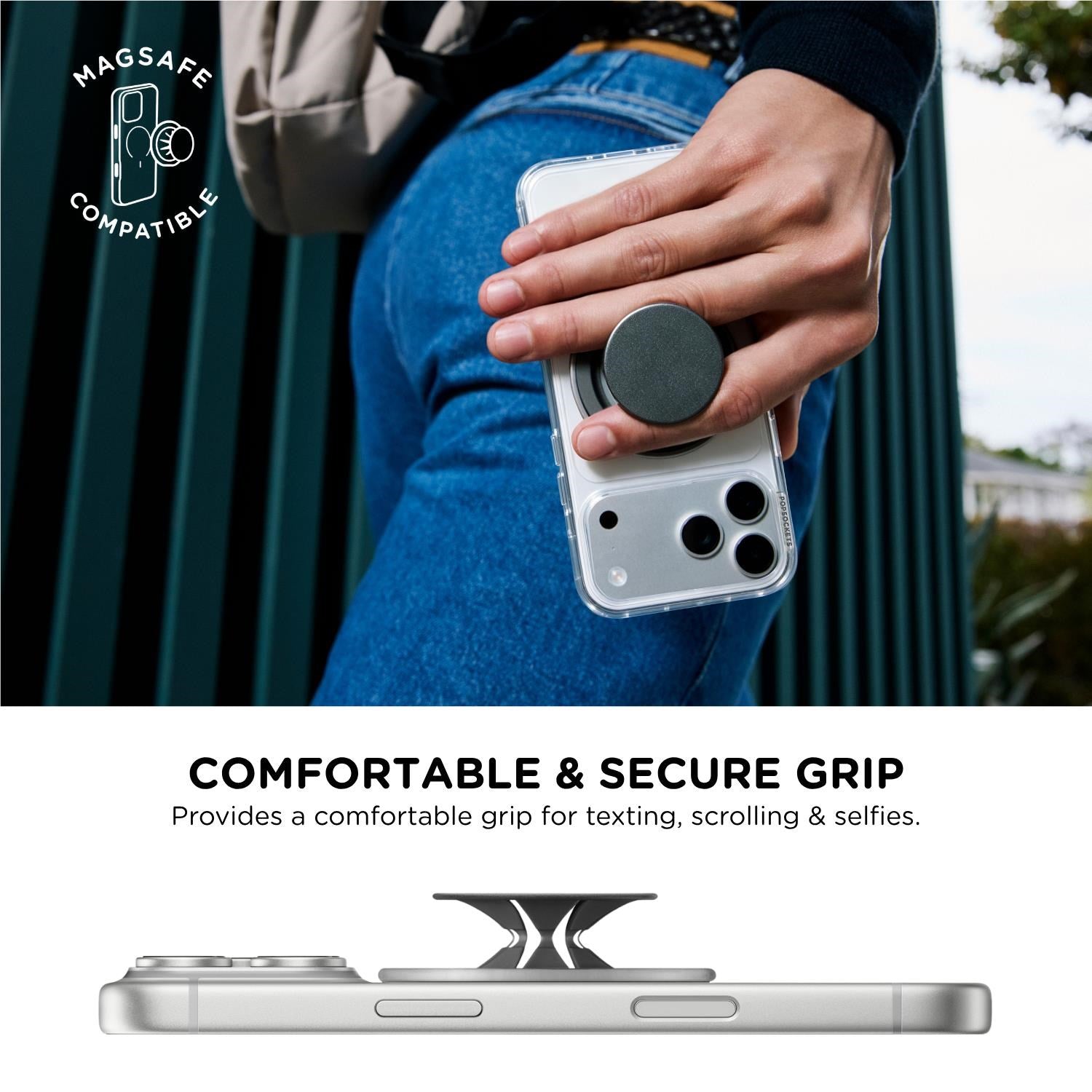 PopSockets Low-Pro PopGrip MagSafe Phone Grip/Stand (Orange)