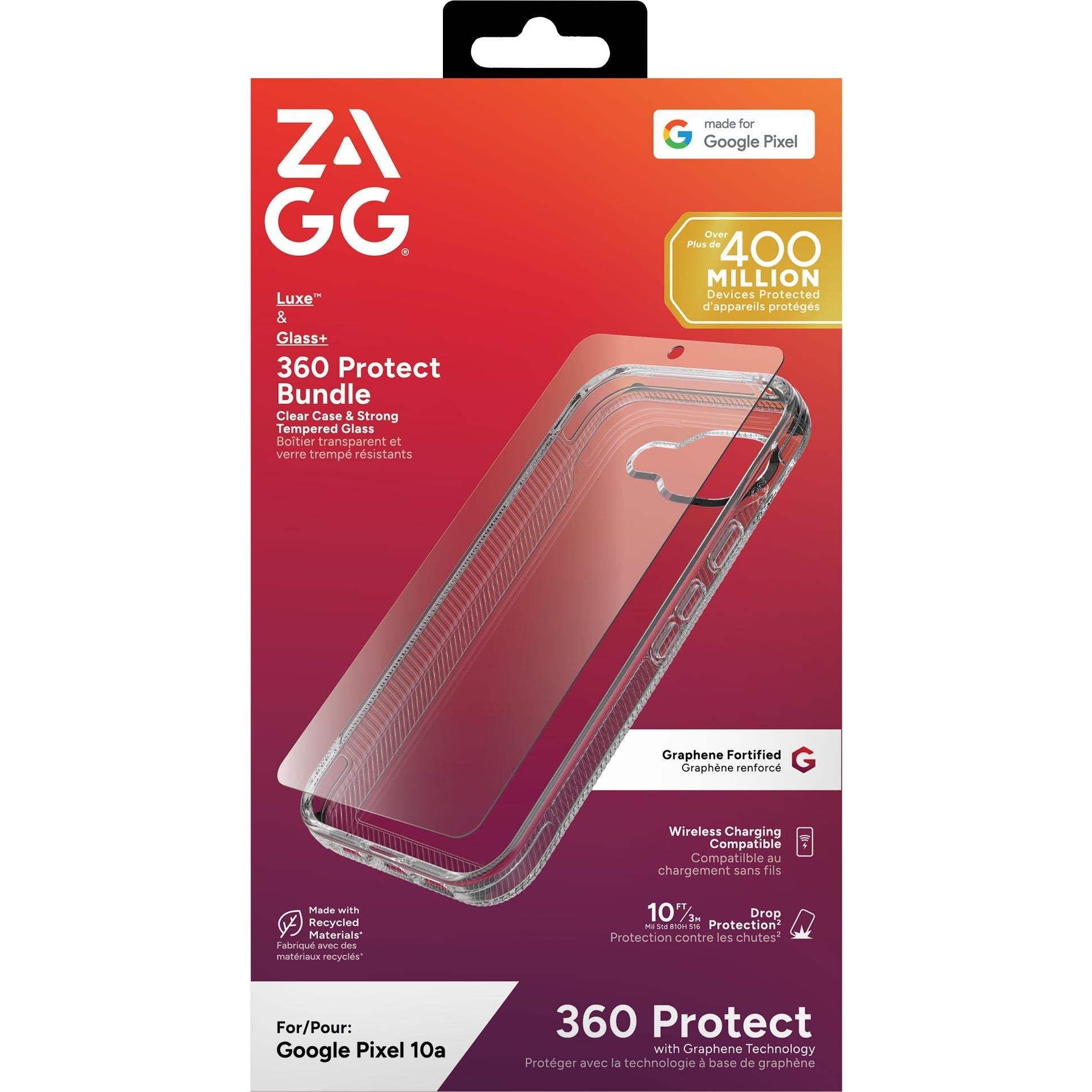 ZAGG Luxe Case + Screen Bundle for Google Pixel 10a (Clear)