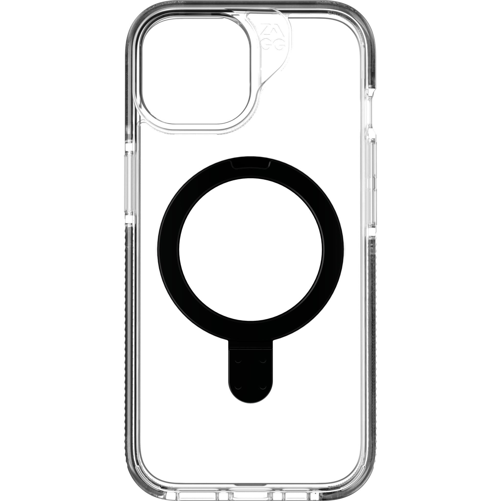 ZAGG Santa Cruz Snap RingStand Case for iPhone 17e/16e/15/14/13 (Black)
