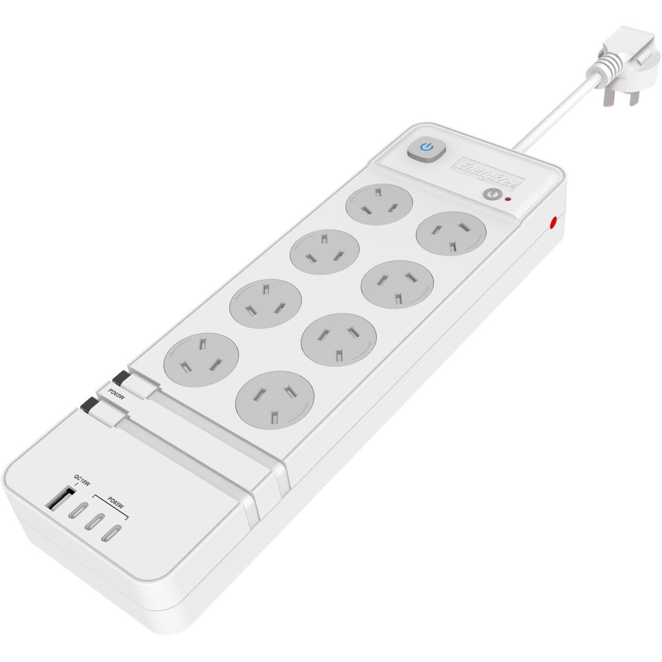 Energizer 8-Port Surge Protection Powerboard