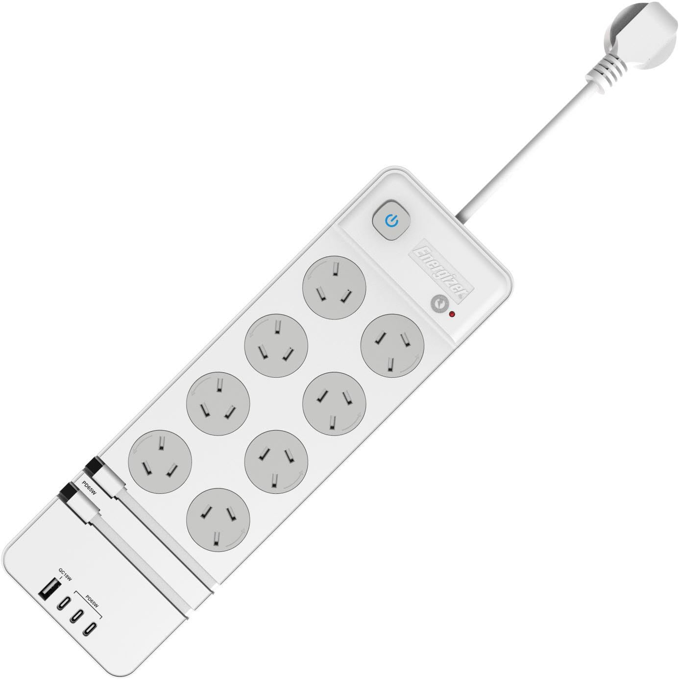 Energizer 8-Port Surge Protection Powerboard