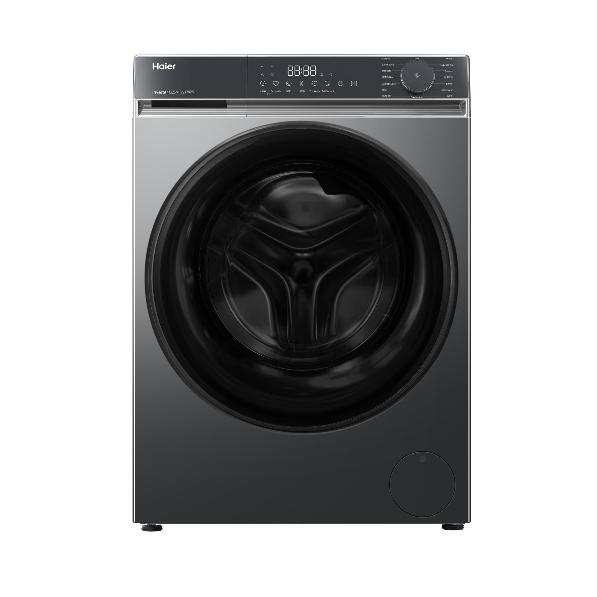 Haier HWF85KB1 300 Series 8.5kg Front Load Washer (Dark)