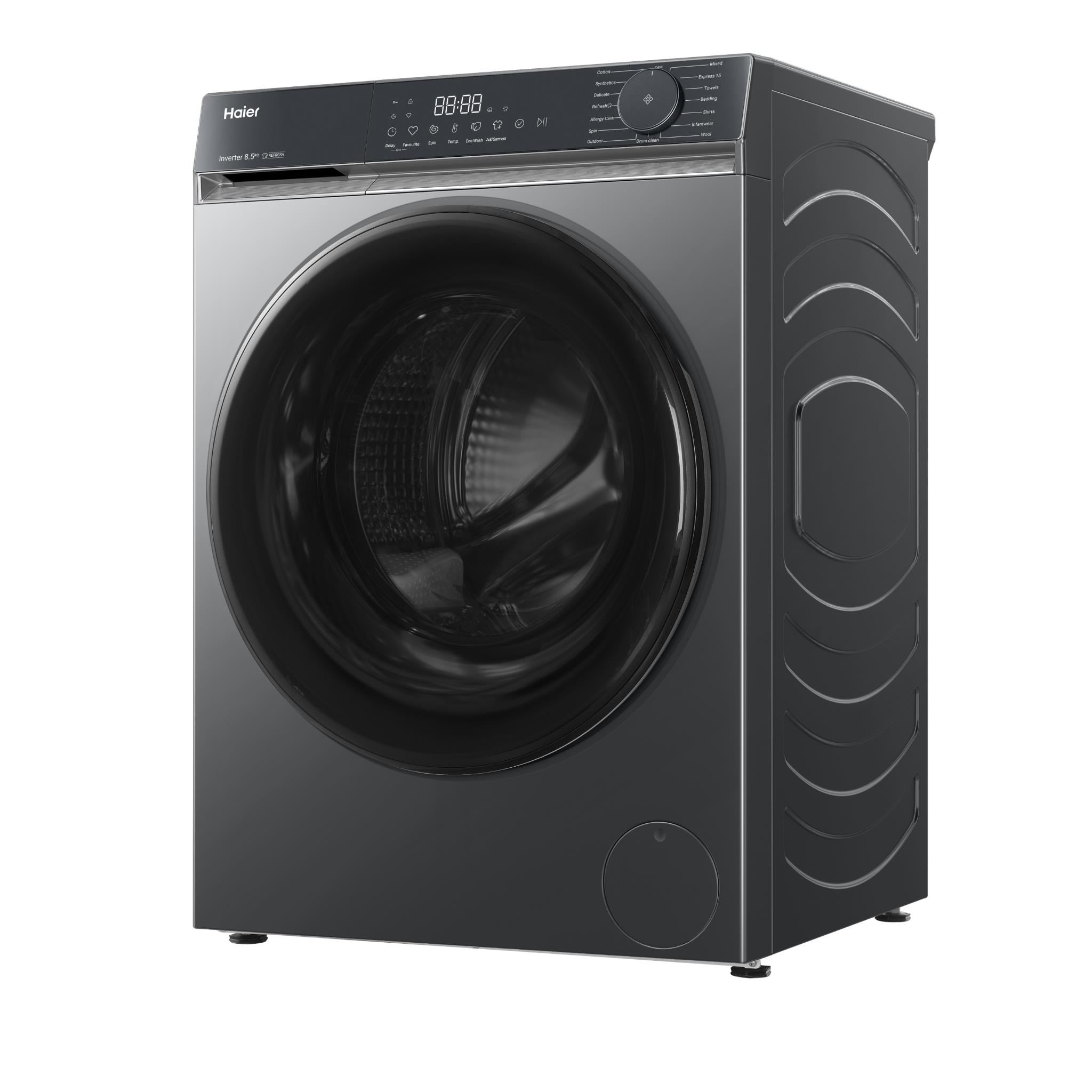 Haier HWF85KB1 300 Series 8.5kg Front Load Washer (Dark)