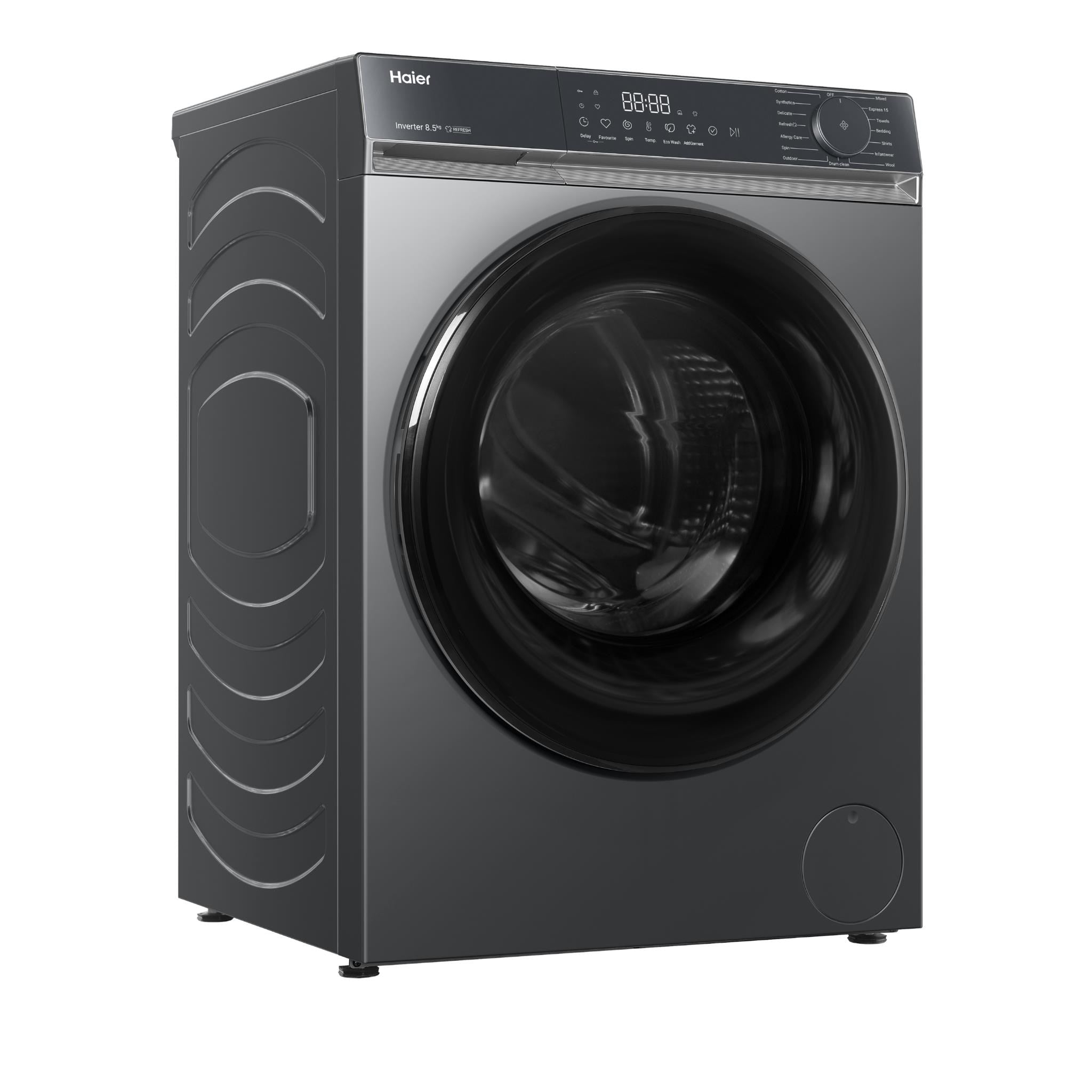 Haier HWF85KB1 300 Series 8.5kg Front Load Washer (Dark)