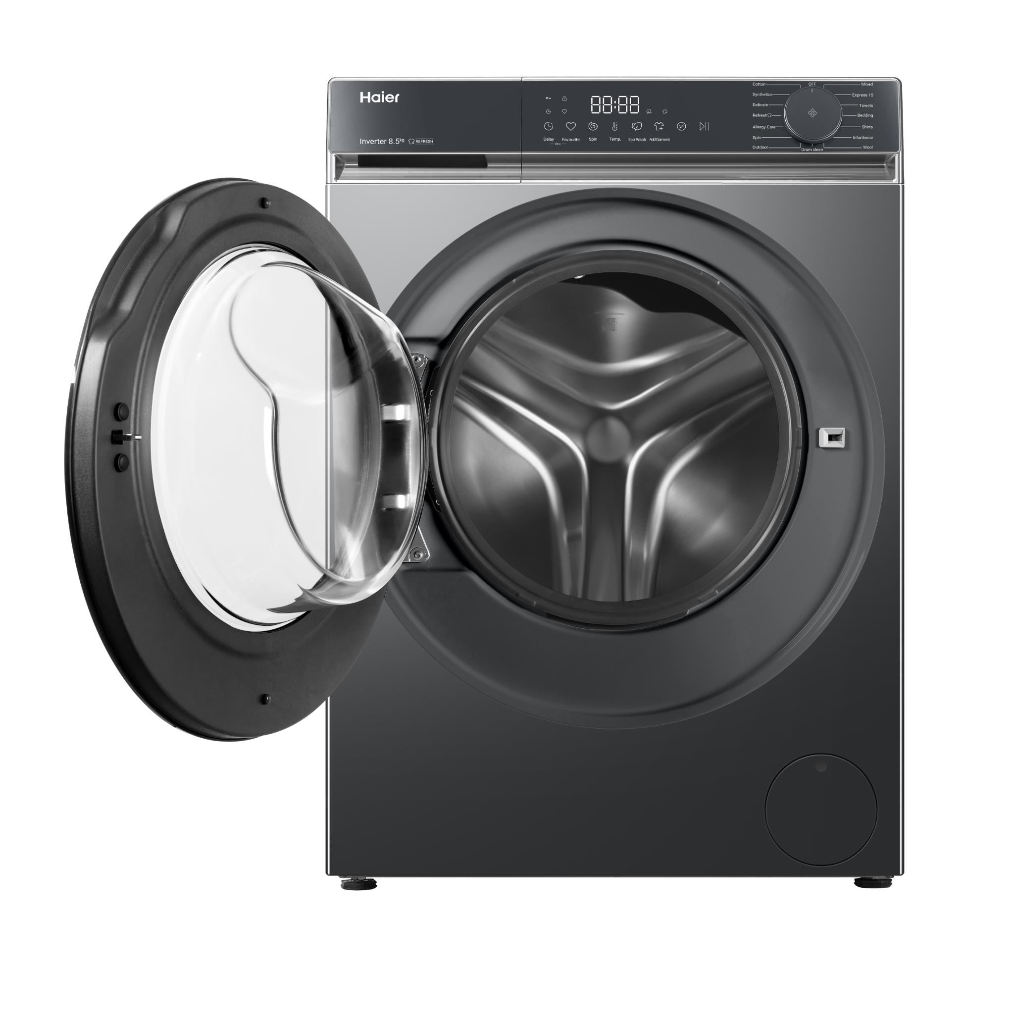 Haier HWF85KB1 300 Series 8.5kg Front Load Washer (Dark)