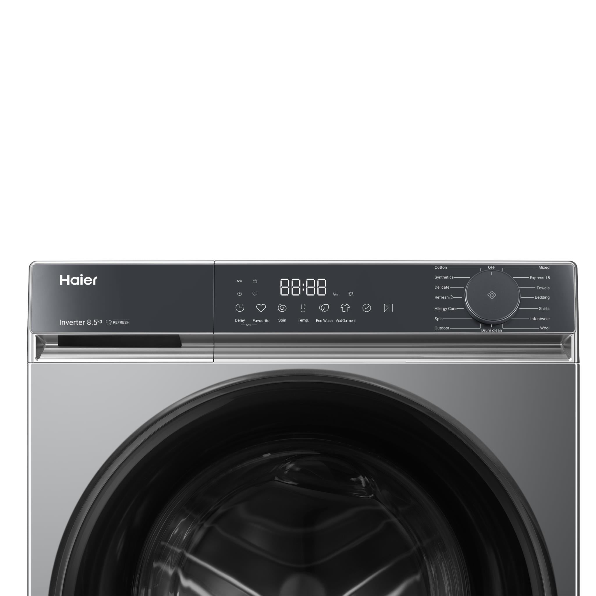 Haier HWF85KB1 300 Series 8.5kg Front Load Washer (Dark)