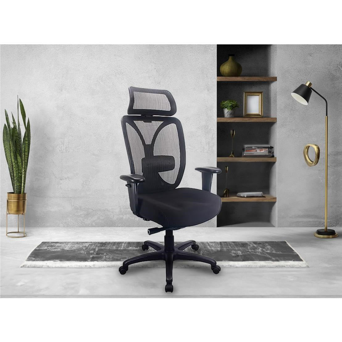 TEMPUR TP6450 Mesh Back Fabric Office Chair (Black)