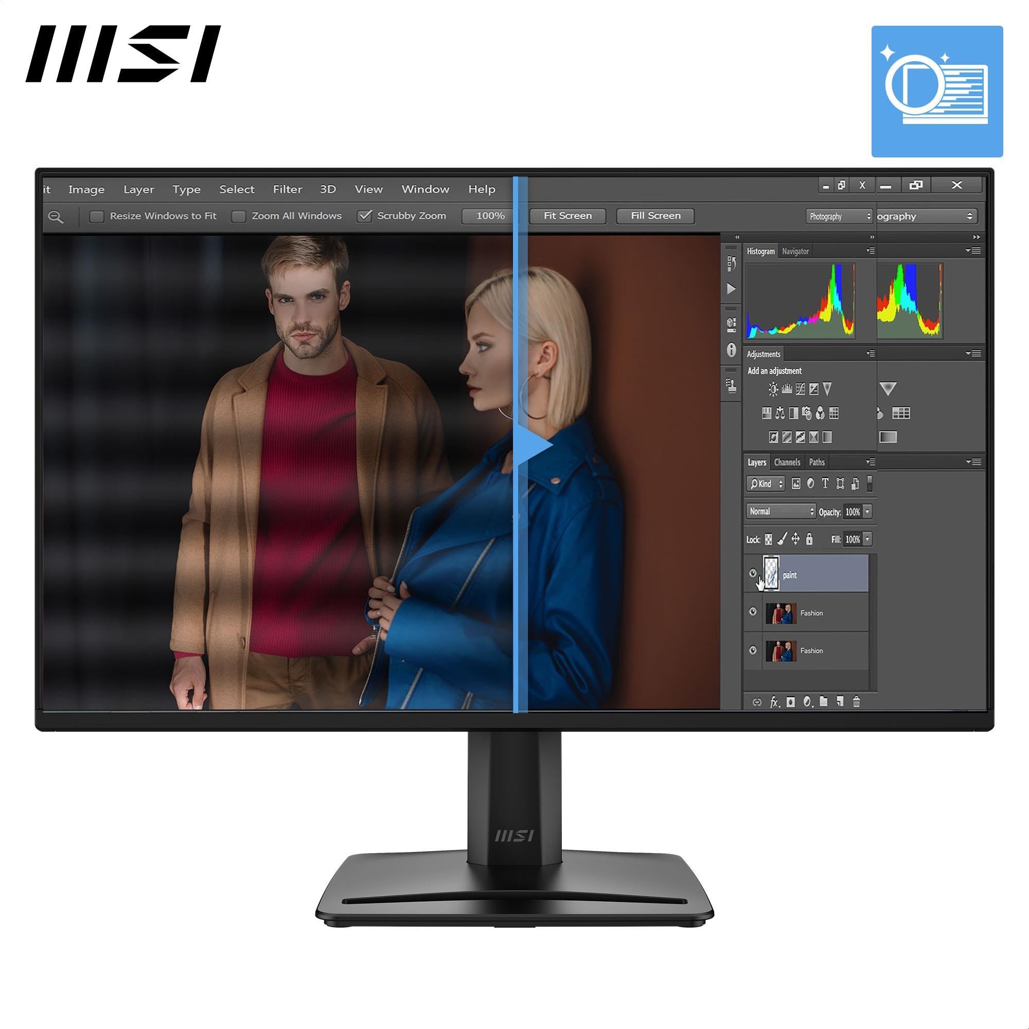 MSI Pro MP245 E14VL 23.8" FHD 144Hz Business Monitor