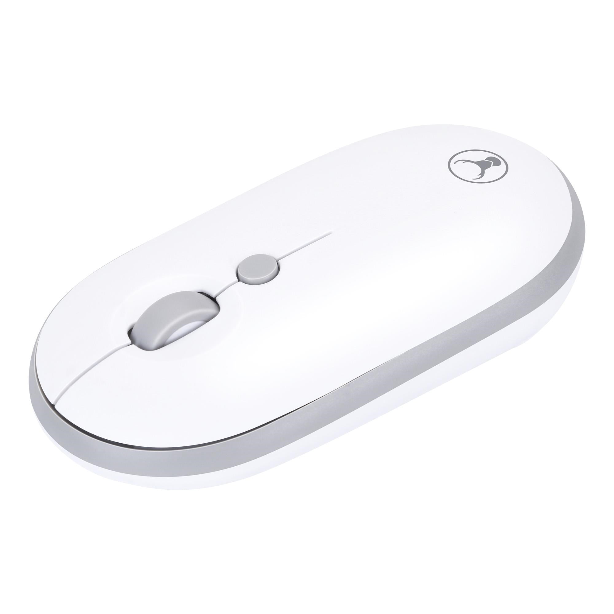 Bonelk KM-383 Wireless Compact Keyboard and Mouse Combo (White)