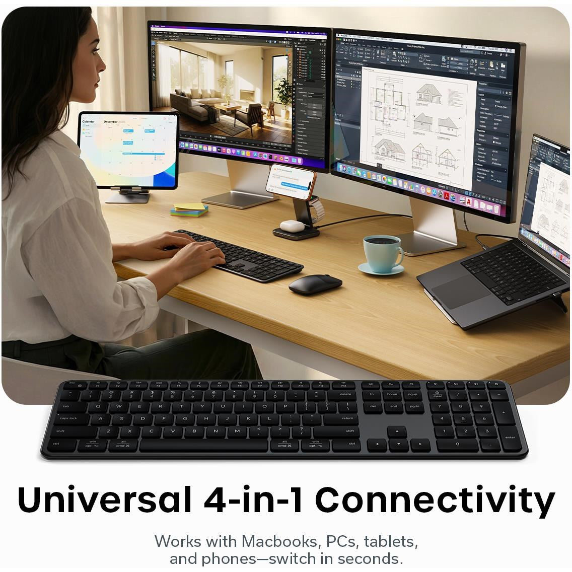 Satechi Slim EX3 Wireless Keyboard (Space Black)