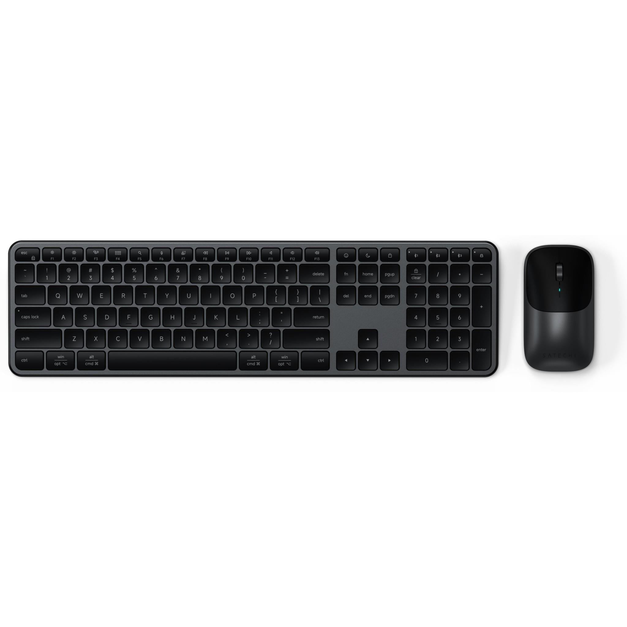 Satechi Slim CEX3 Wireless Keyboard and Mouse Combo (Space Black)