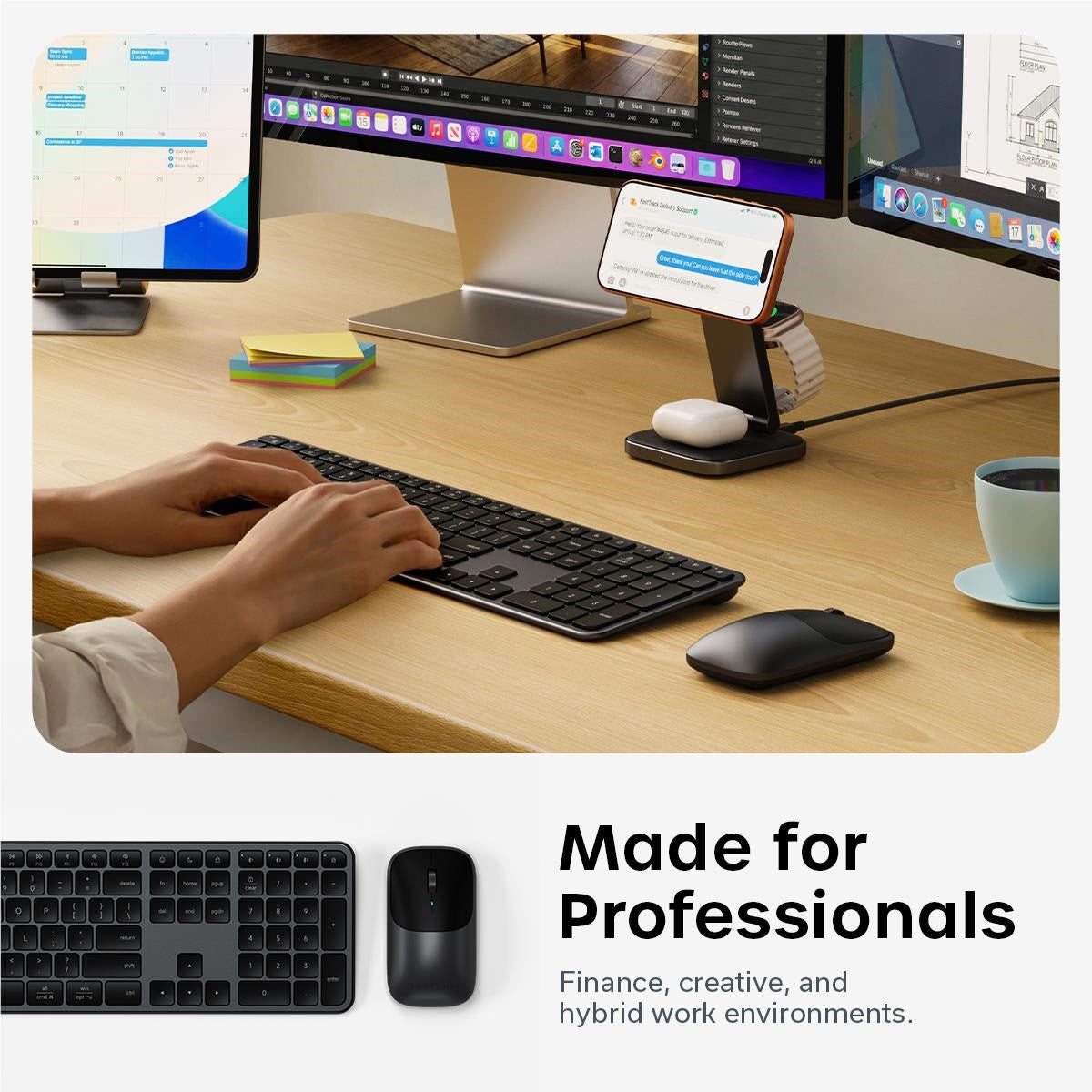 Satechi Slim CEX3 Wireless Keyboard and Mouse Combo (Space Black)