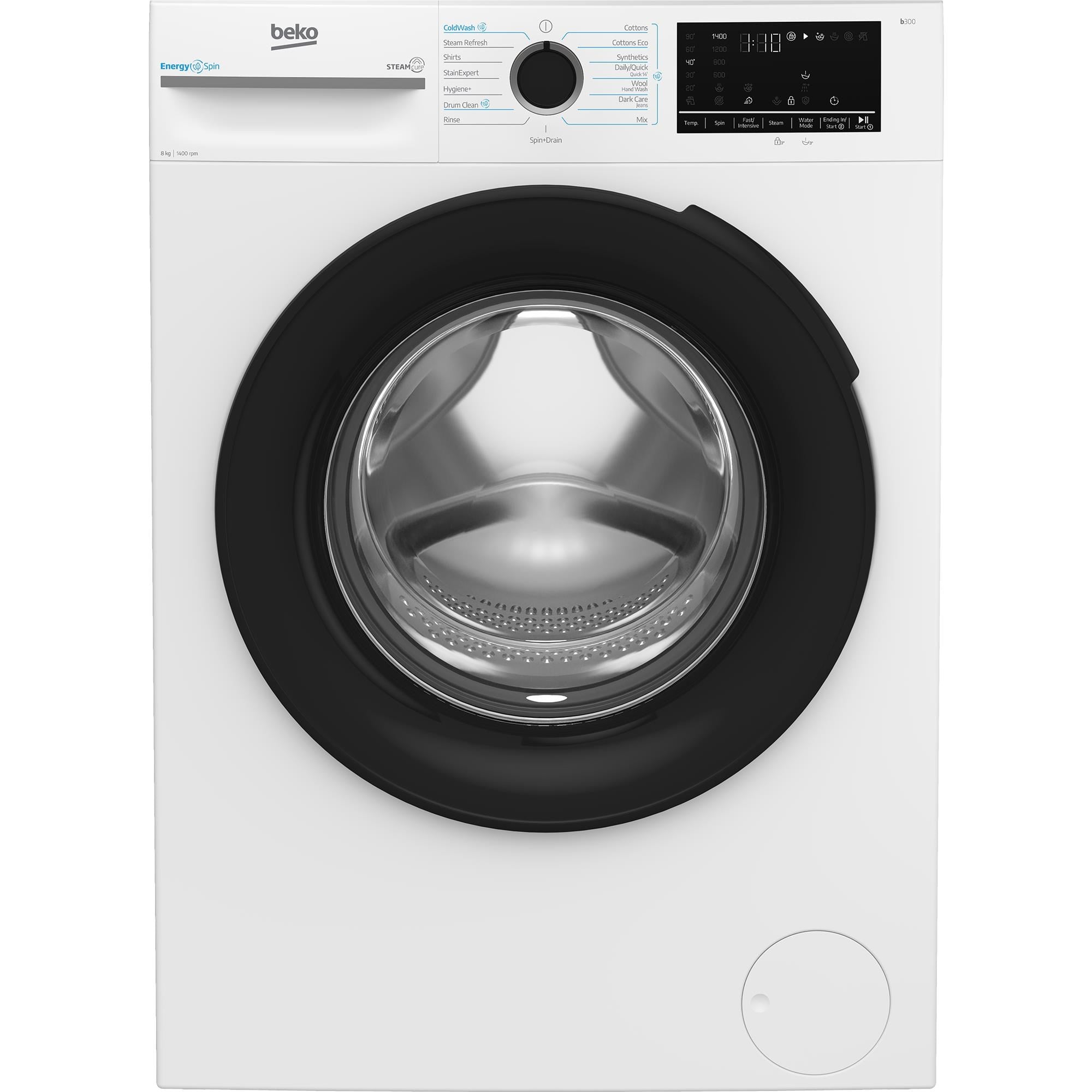 Beko BFLB8010W 8kg Front Load Washer with Steam